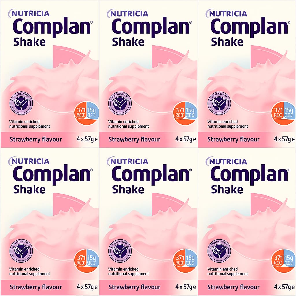 Complan Strawberry Flavour Nutritional Drink 4 X 55G - Pack of 6