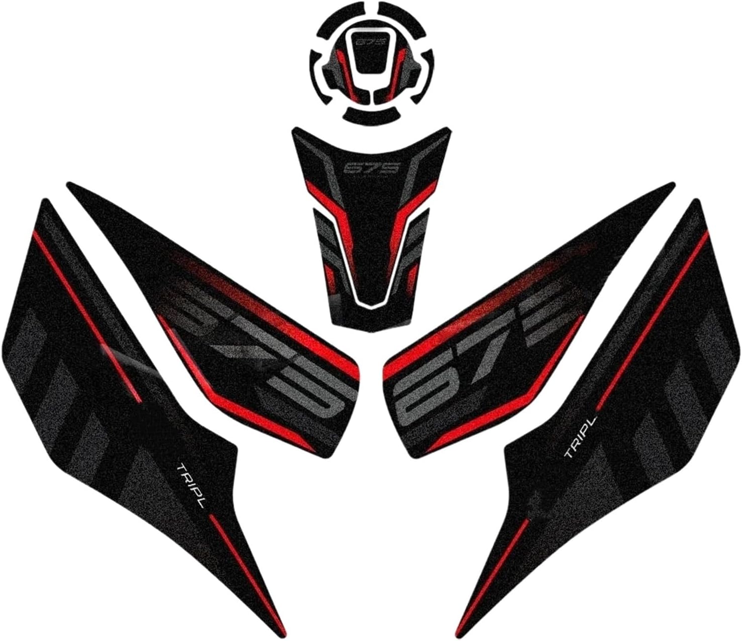 Motorcycle Tank Sticker for 675SR 675SS 675SR-R 2025 2026 Motorcycle Anti-Slip Tank Pad Sticker Knee Grip Protection Decals Accessories.