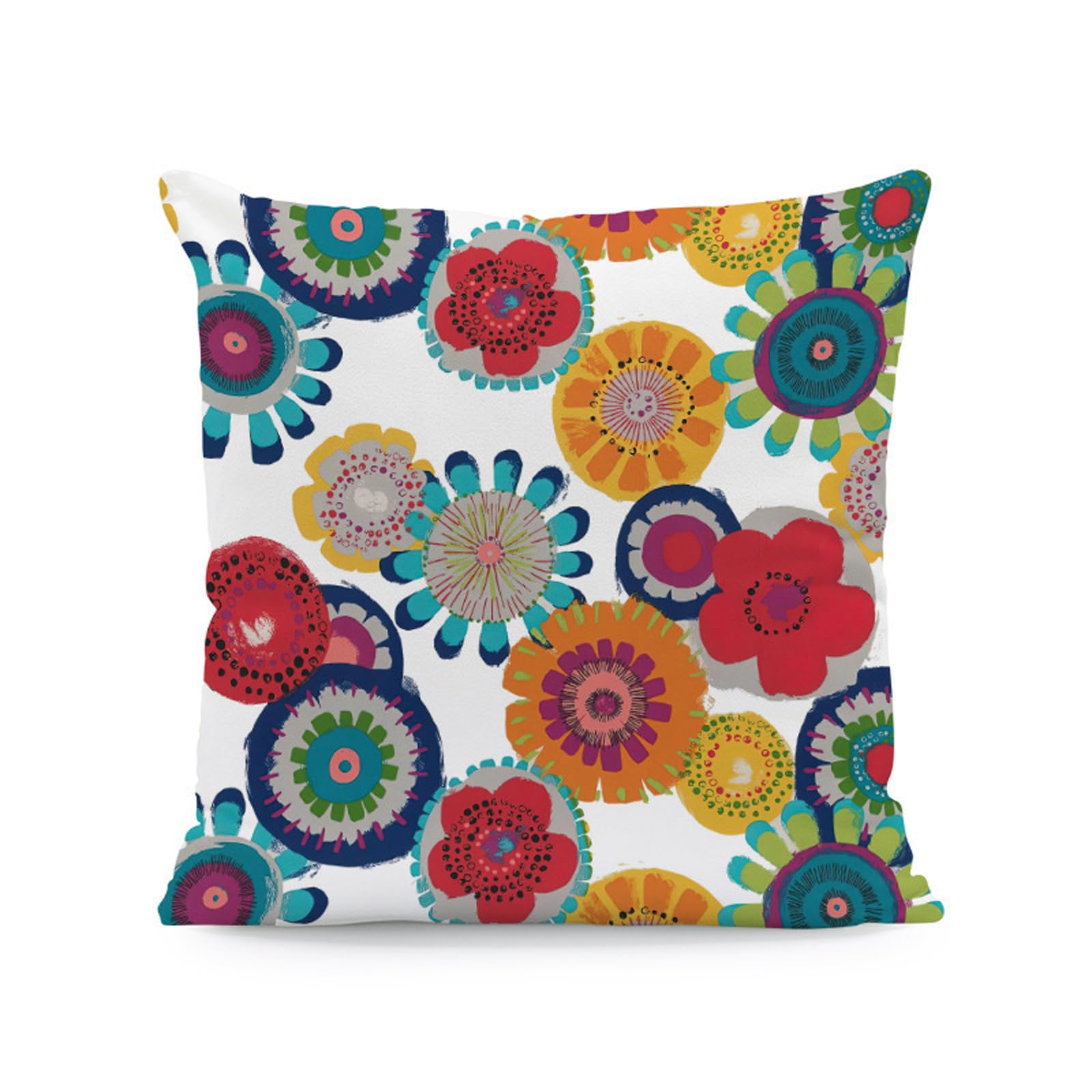 ZEPFJHE Decorative Pillow Cover 45 Cm Polyester Cushion Cover with Printed Front for Sofa Living Room Bedroom Accent Sofa Seating Accent