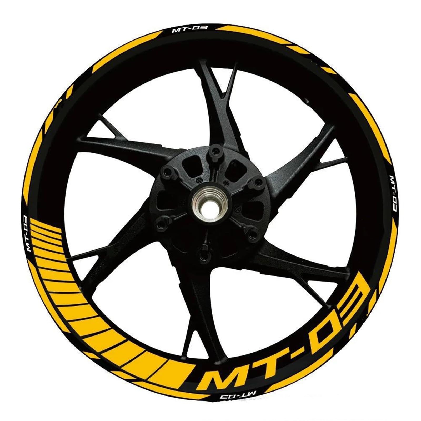 Piwine Style 17 Stickers Motorcycle Wheel Stickers Reflective Decorative Rim For Yamaha Mt-03 Mt 03 Mt03 2020-2022(Style 17)