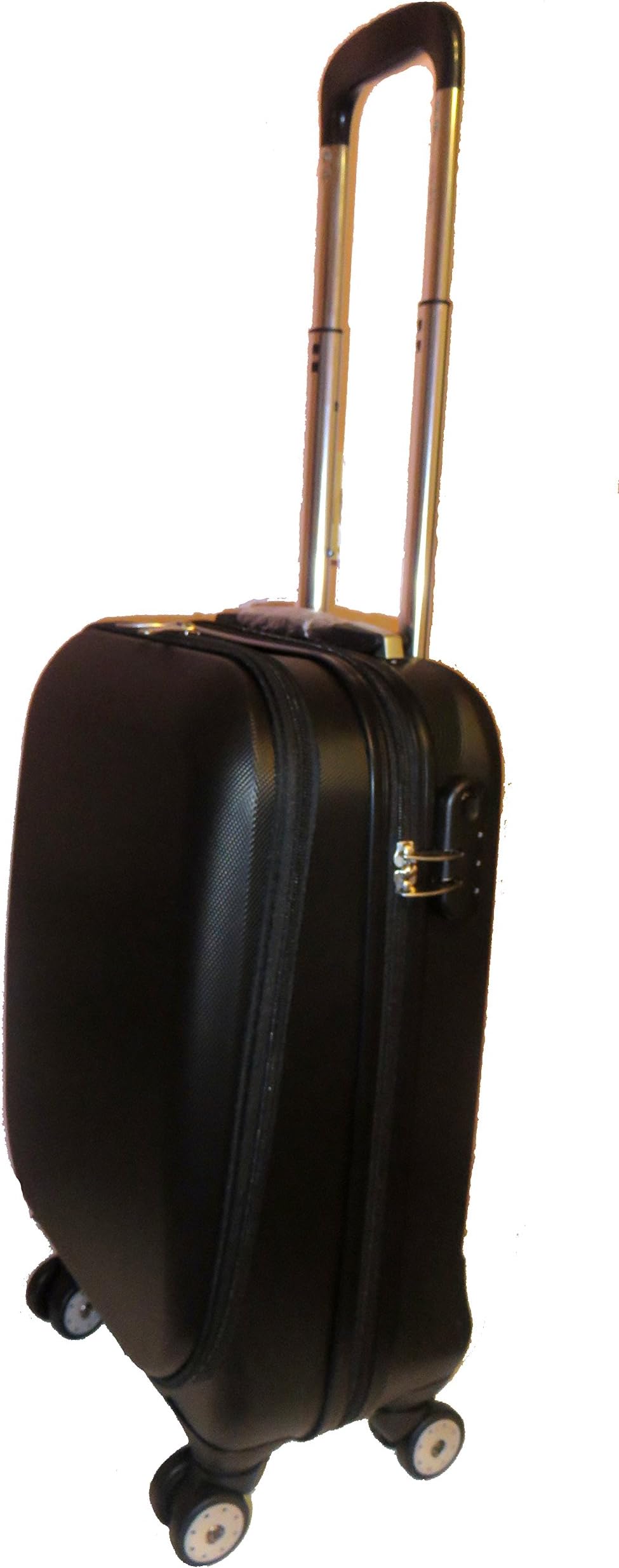 Laptop ABS Hard Shell Cabin Case 55x37x20cm 4 Wheels Ryanair Onboard Hand Luggage (ABS-LAP01 Black)