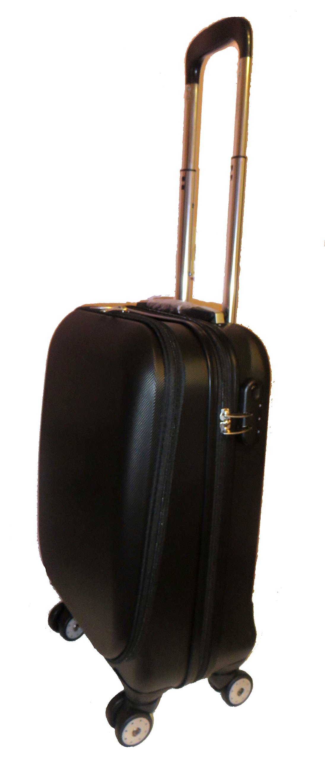 Laptop ABS Hard Shell Cabin Case 55x37x20cm 4 Wheels Ryanair Onboard Hand Luggage (ABS-LAP01 Black)