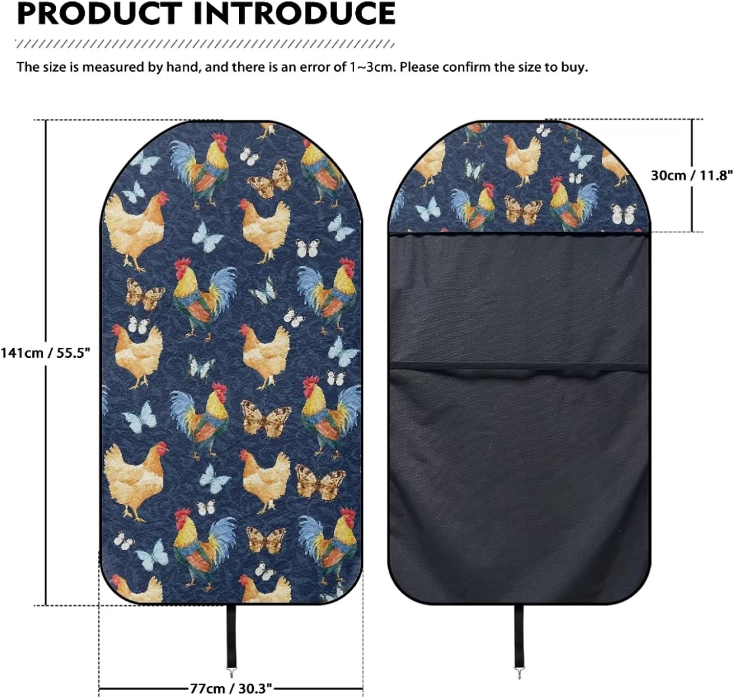 Belidome Butterfly Chicken Car Seat Towel Cover After Gym Running Workout Yoga Waterproof Vehicle Bucket Seat Covers Sweat Protector 2 Pack for Women Universal Fit for SUV Truks Anti-Sweat