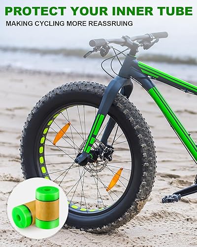 Miniatura 6 de Julai Revestimientos para neumáticos de bicicleta, tubo de bicicleta de montaña, protector autoadhesivo sin pinchazos, compatible con 20 24 26 28 29