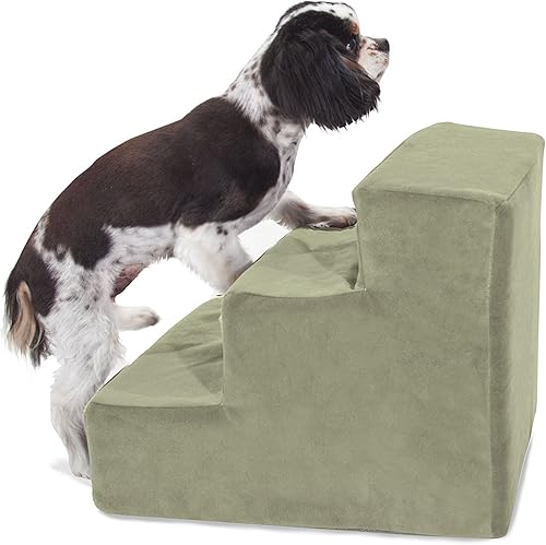Miniatura 4 de Majestic Pet Escaleras portátiles de 3 escalones para perros pequeños para que se suban a la cama, soporta 25 libras o menos, escalones para perros