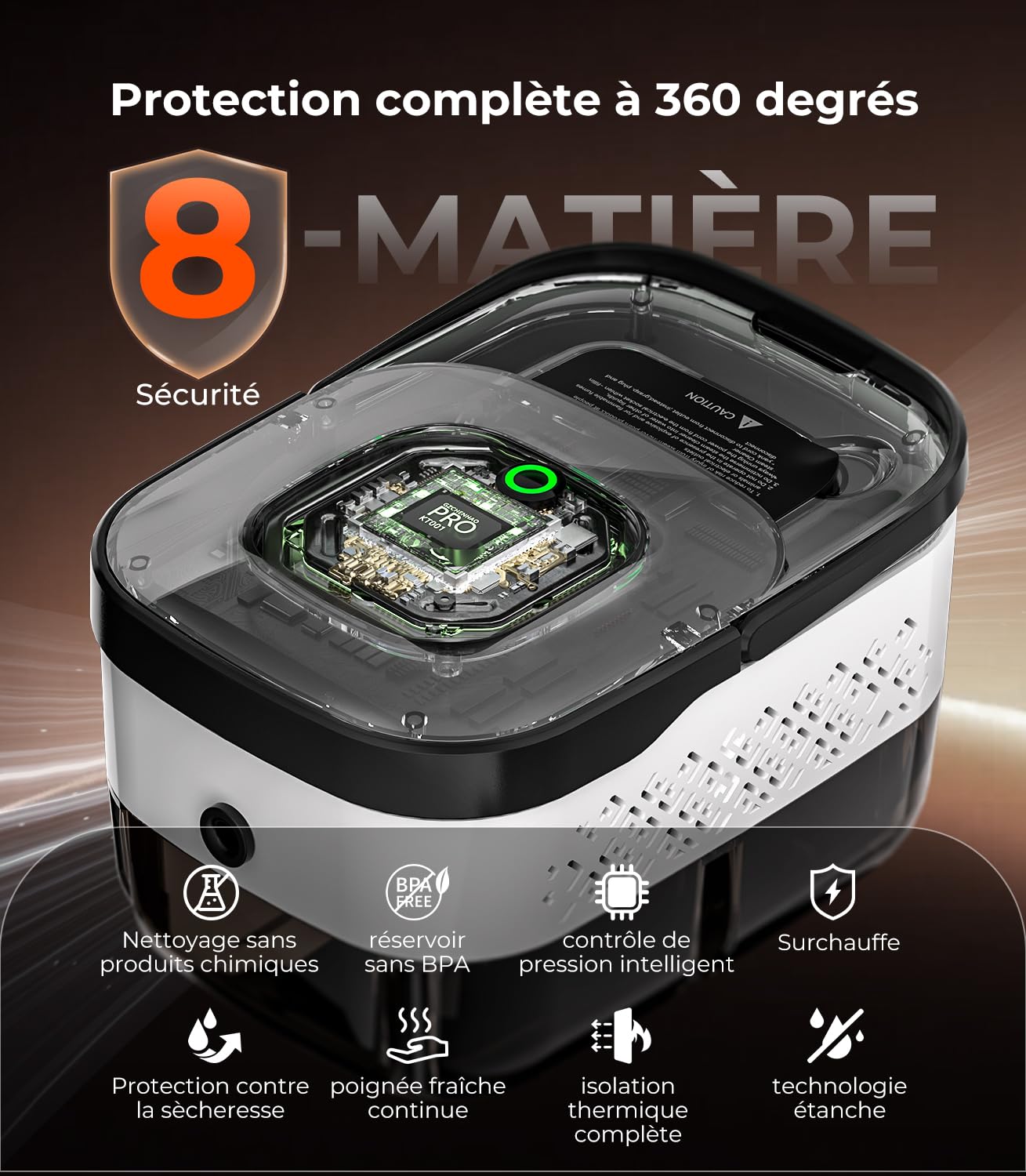 18-IN-1 Nettoyeur Vapeur【99,99% Germes Éliminés–Technologie Allemande SPJ】【Vapeur Turbo 9s – Système Intelligent Turbo Steam】Nettoyeur Vapeur Polyvalent,Balai Vapeur pour Sol– Maison et Cuisine