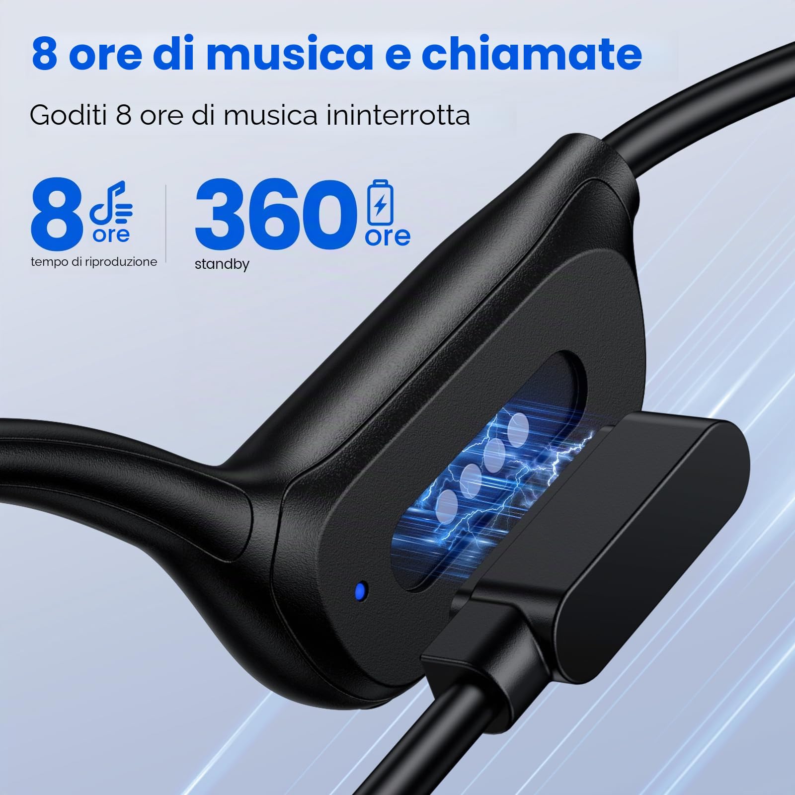 Cuffie per il nuoto, cuffie a conduzione ossea Bluetooth 5.4, IPX8 impermeabili, memoria integrata 32G cuffie sportive, cuffie subacquee open-ear senza fili con lettore MP3 per nuoto, corsa