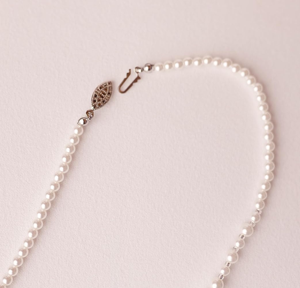 PRY シュウト　 Silver & White Pearl Necklace PRY シュウト Silver & White Pearl Necklace Pearl Cuban Chain