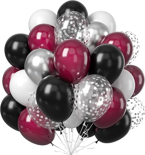 Miniatura 8 de 60 globos rosa y blanco, juego de globos de fiesta de 12 pulgadas de color rosa claro y blanco con globos rojos metálicos, globos de látex de helio