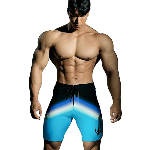 FIED V6 IFBB New Rule Mensphysique Board-Shorts Posing Trunks Competition Swim Summer NPC (30, Rising_Sky)