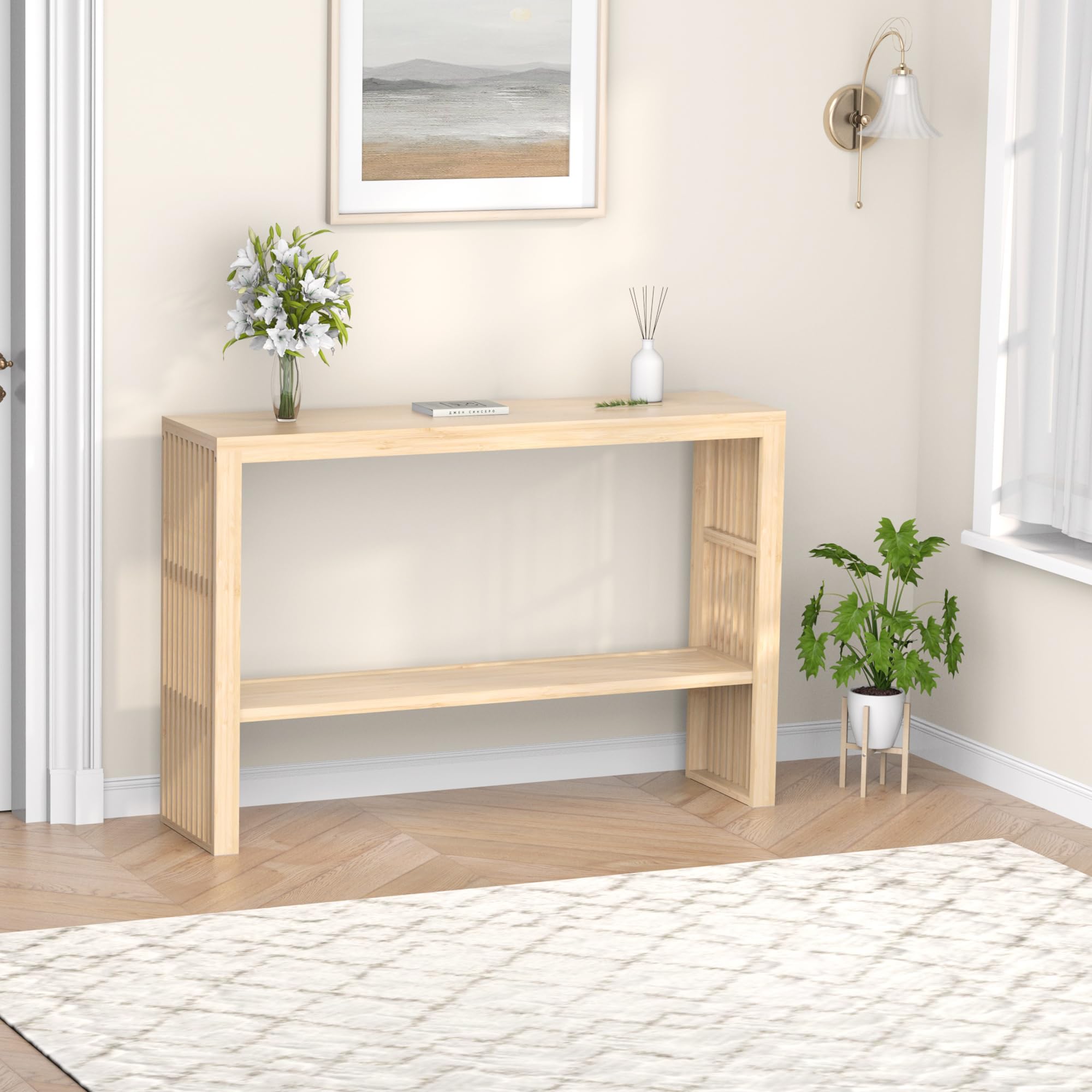 Bamboonova 47-Inch Bamboo Console Table