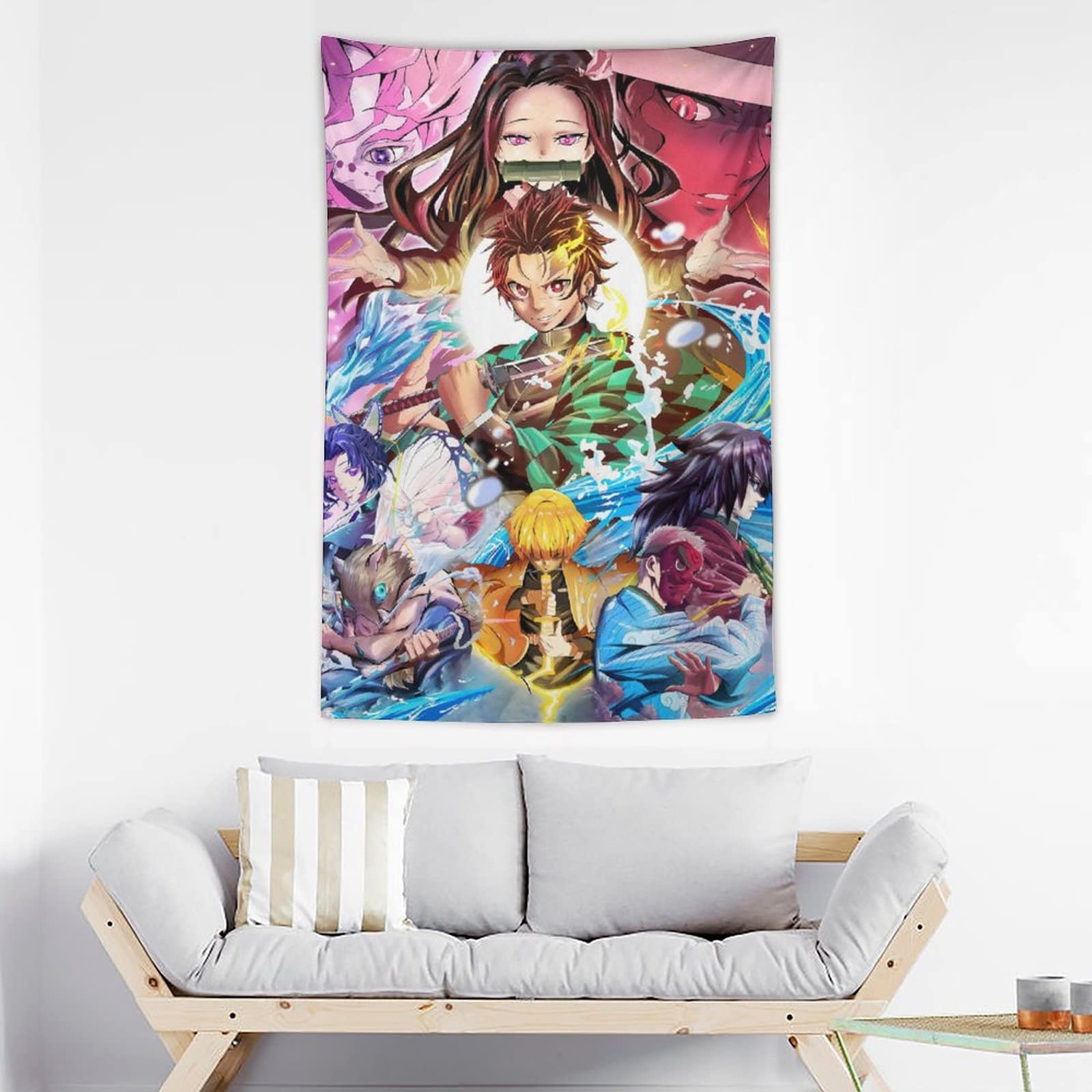 Amazon.co.jp: 鬼滅の刃タペストリー 竈門禰豆子 竈門炭治郎 胡蝶