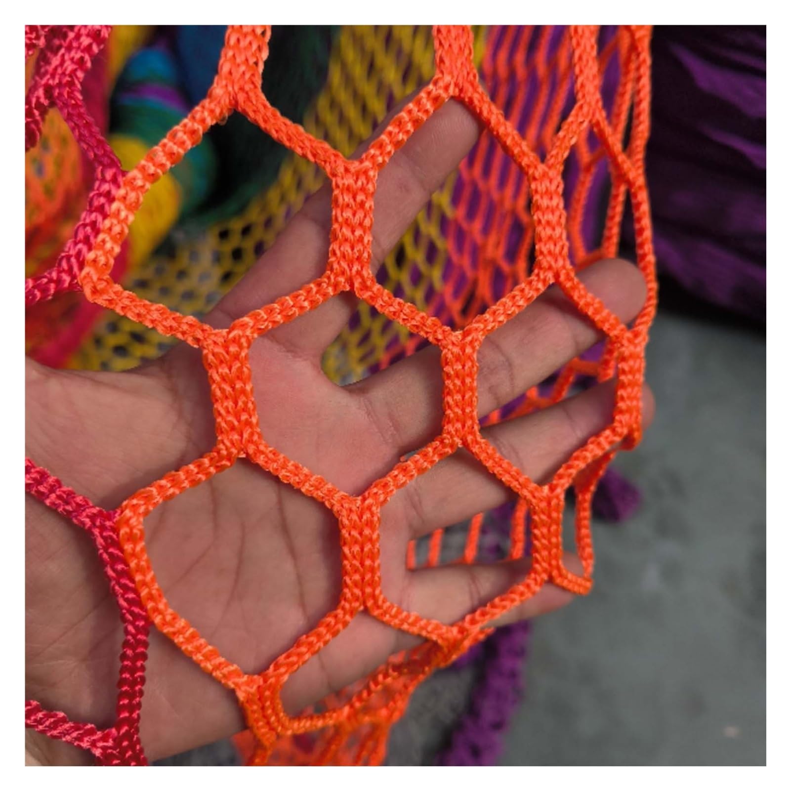 Lwjsocp Orange Outdoor Climbing Net For Playground 4.5Cm Mesh Safety Net For Garden Balcony & Fence Decor Durable Rope Netting ( 2.5X10m/8.2X32.8ft)