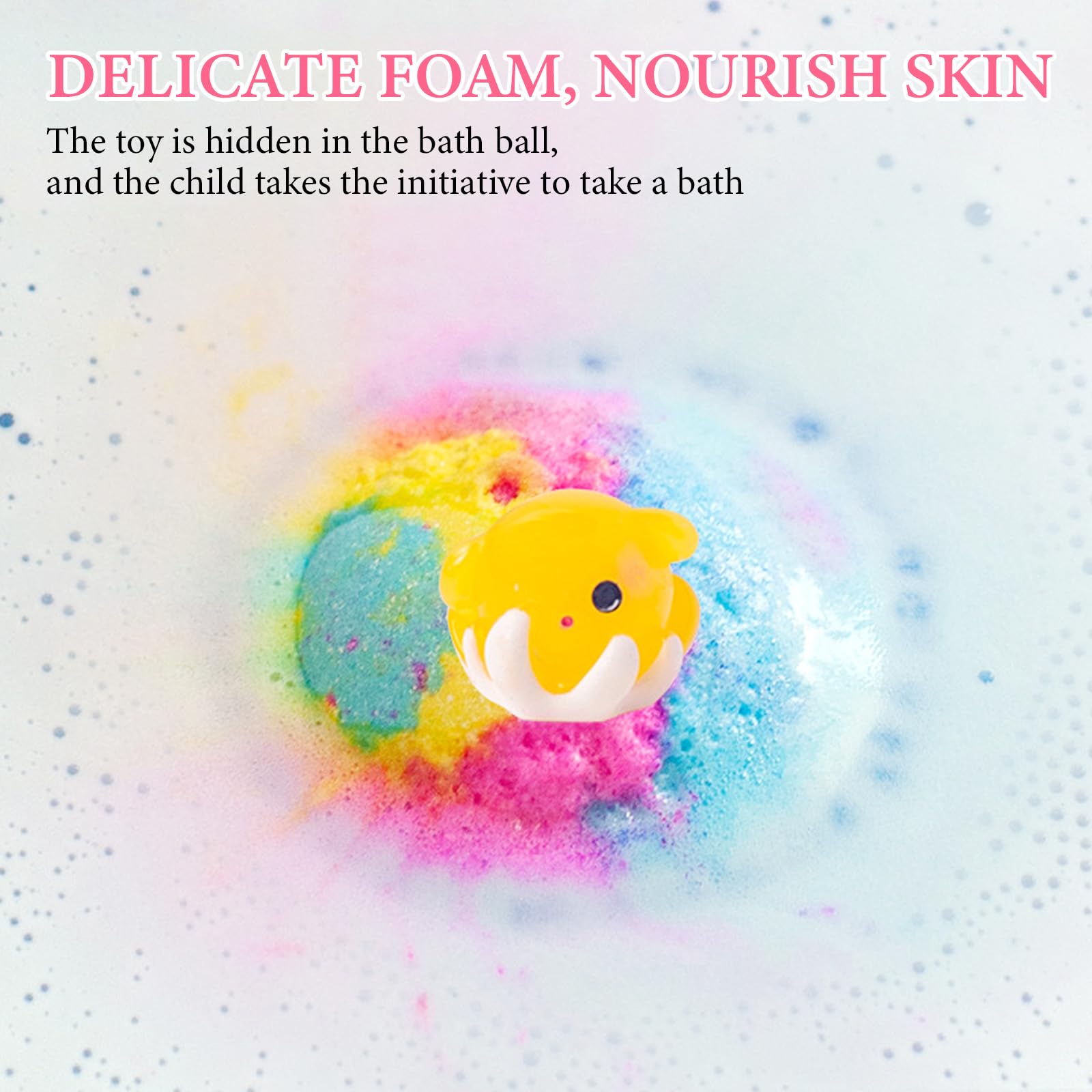 12x60g Bombe da Bagno Set Regalo per Bambini, Naturali Bombe di Bolle di Bagno Effervescenti con Sorpresa, Bombe da Doccia Regali di Compleanno Party per Ragazzi e Ragazze