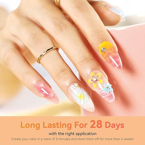 Vista 94 de Makartt Pegamento de uñas de gel: pegamento sólido para uñas a presión, necesita lámpara UV de gel 3D de 0.5 fl oz, herramientas multifuncionales