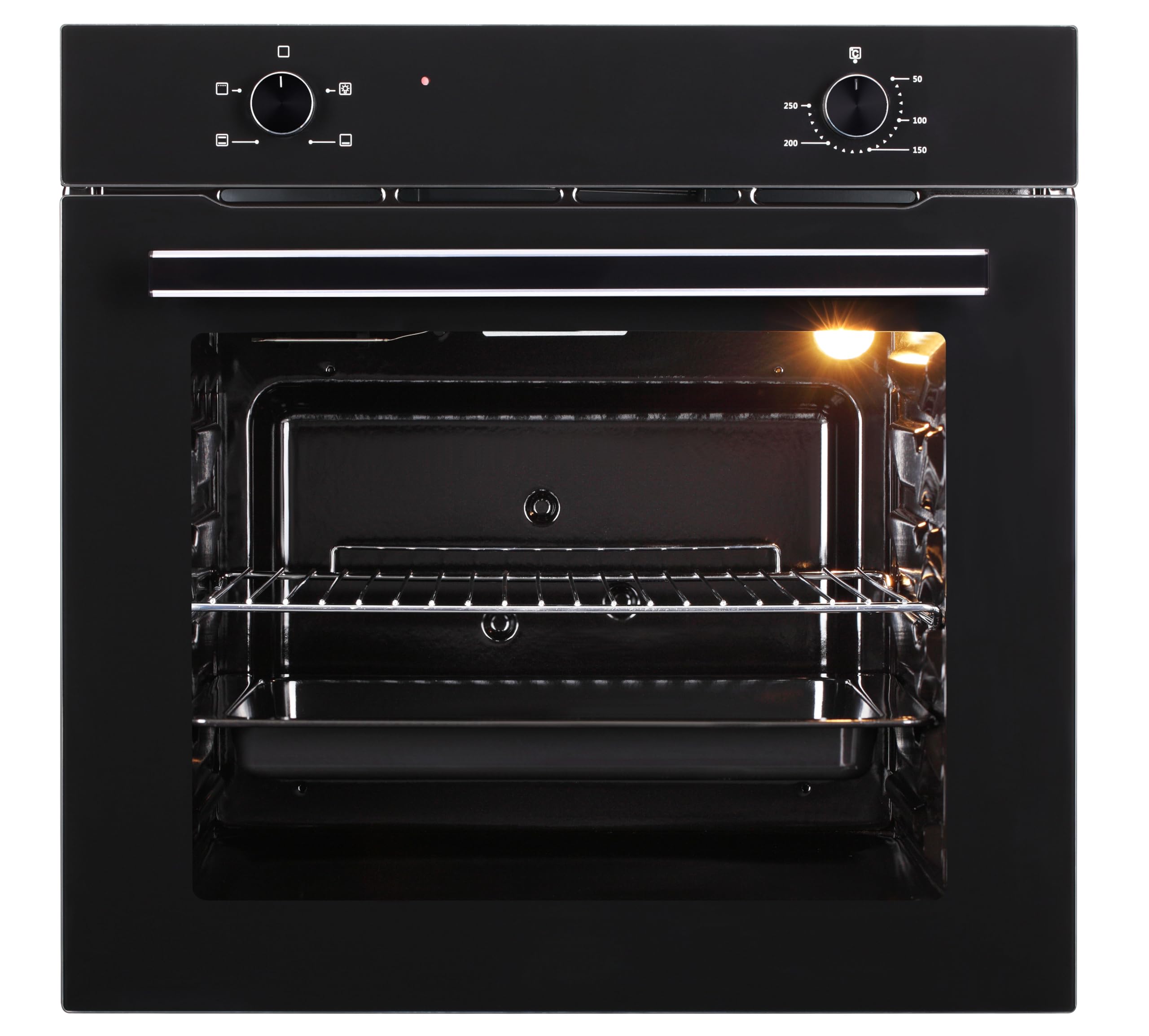 K&H Einbau-Backofen 60 cm Autark 75 l Energieeffizienzklasse A Full-Black-Design