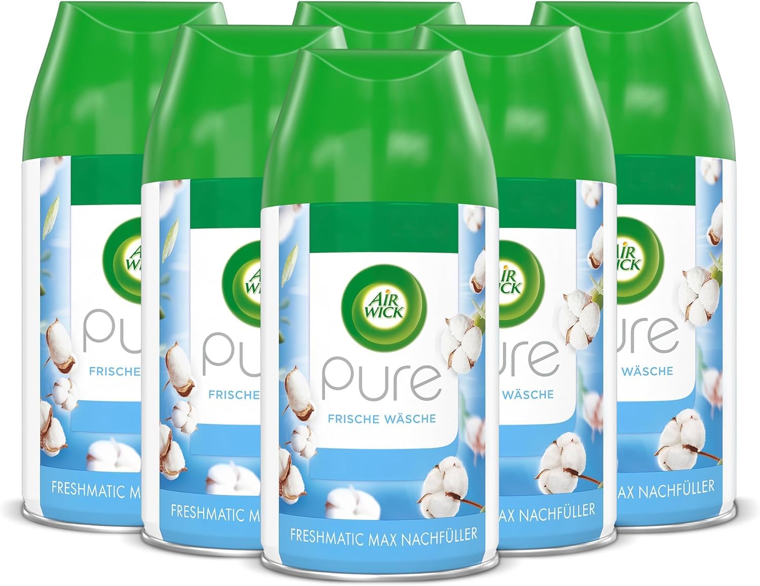 Air Wick Freshmatic Max PURE – Nachfüller für den Air Wick Freshmatic Max – Duft: Frische Wäsche – 6 x 250 ml Nachfüller Raumduft und Lufterfrischer