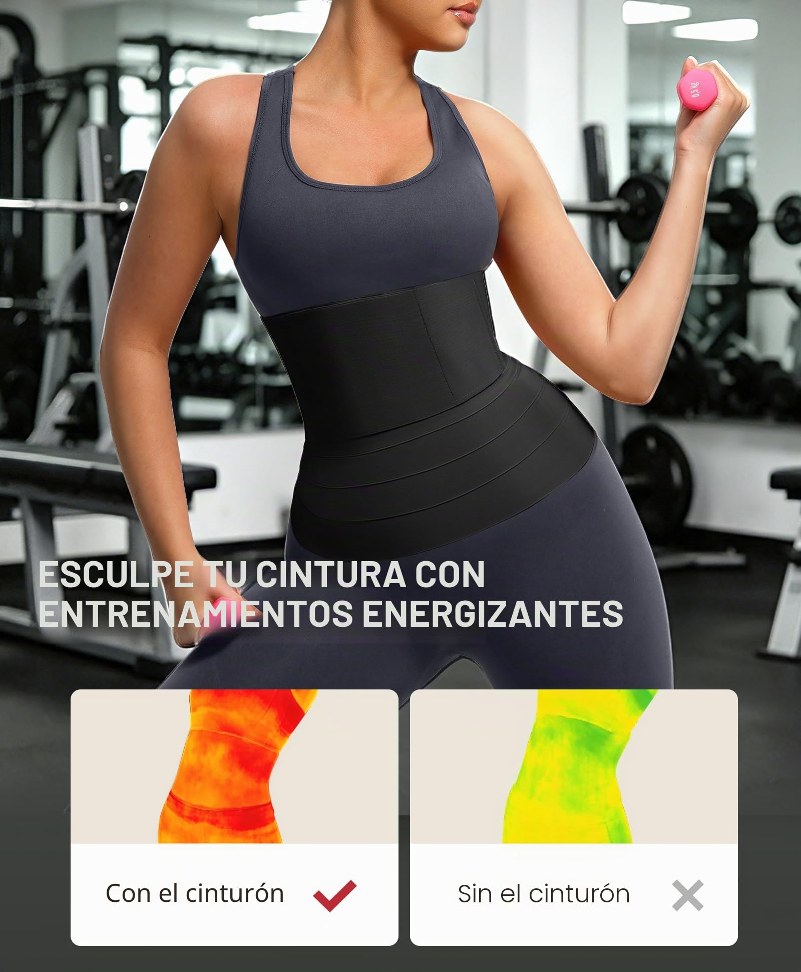 FeelinGirl Bandage Snatch Wrap Cintura Entrenador Cinta, Corsé Lumbar Soporte Vendaje Deportivo, Faja Waist Trainer