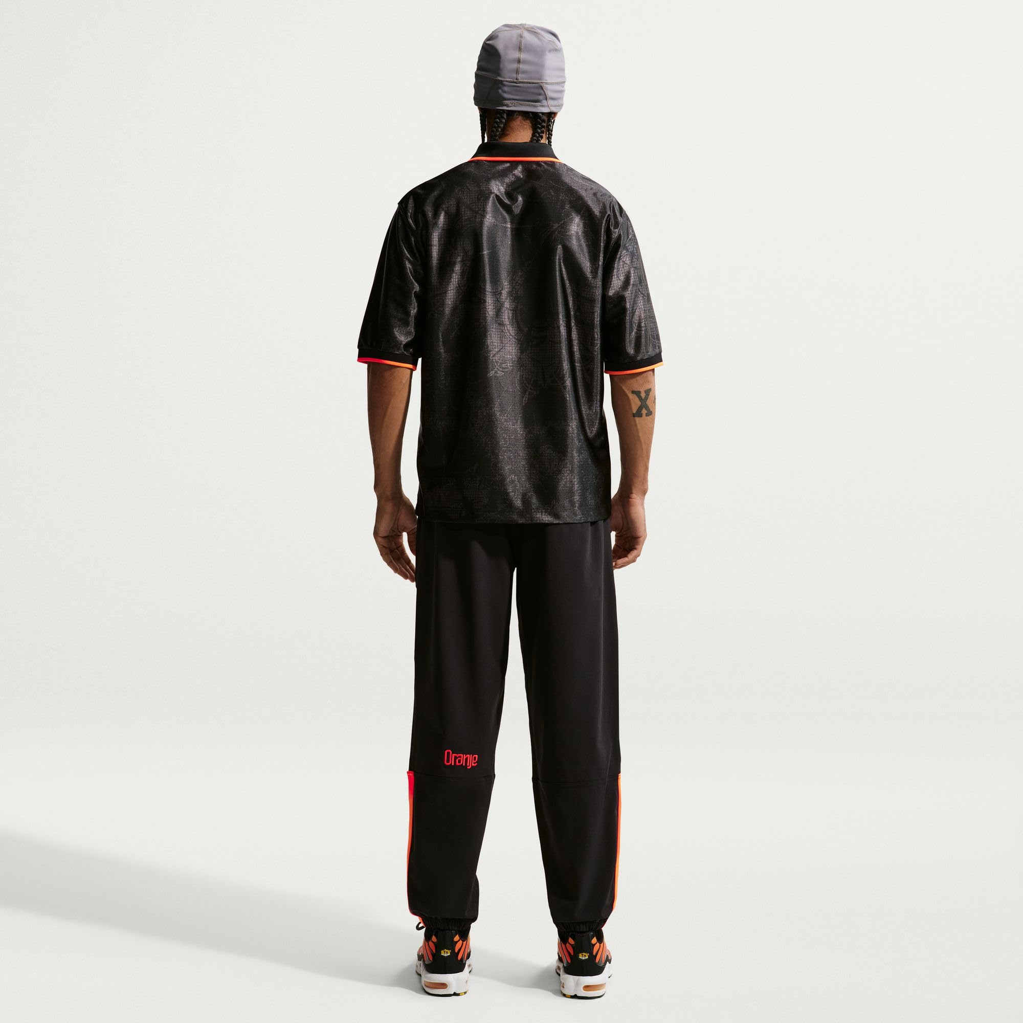 Holandia Energy Nike Dri-Fit męska koszulka piłkarska z krótkim rękawem, czarny/Hyper Crimson/Hyper Crimson, IH1868-010, 2XL