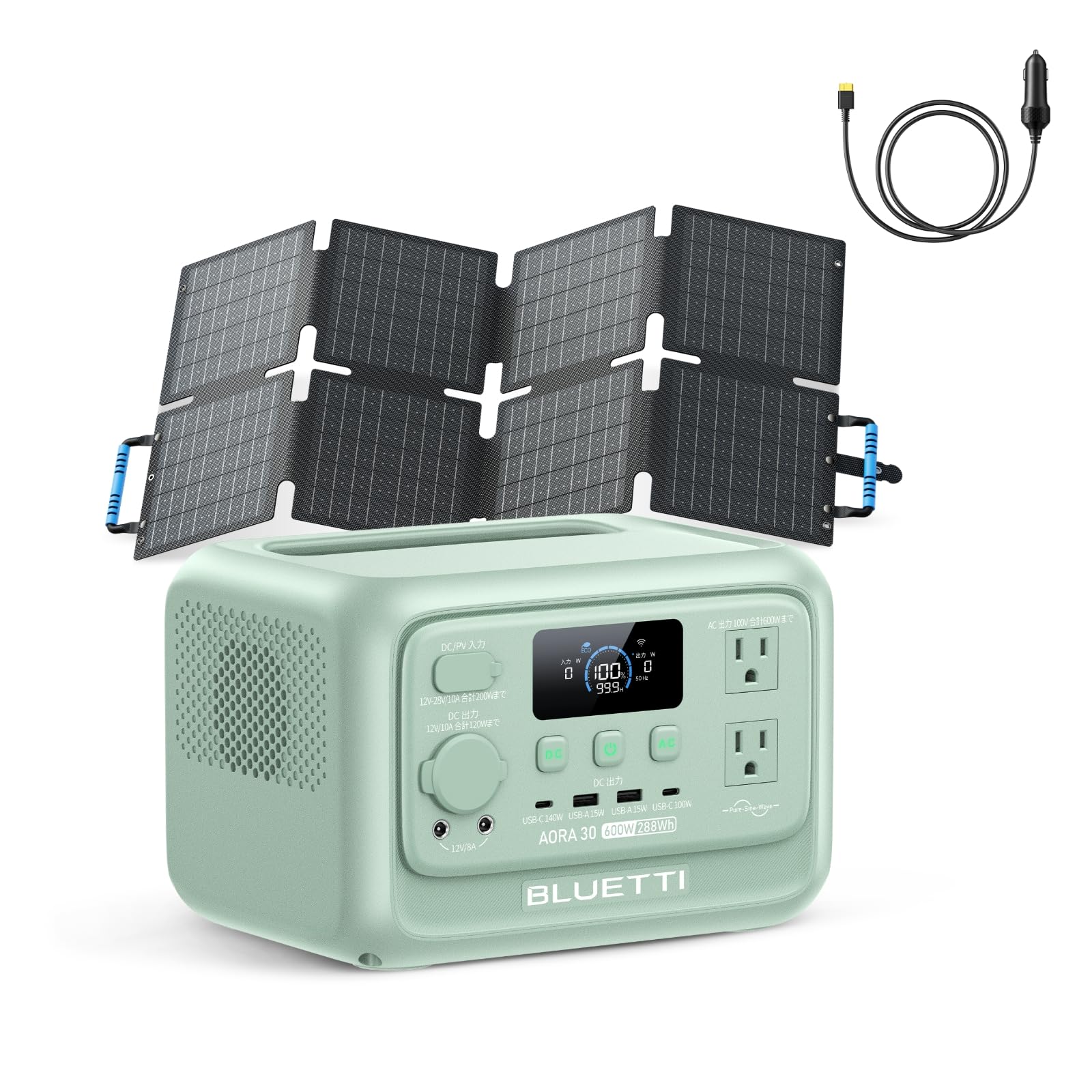 Amazon.co.jp: BLUETTI AORA 30 V2 ポータブル電源 と 60W ソーラー