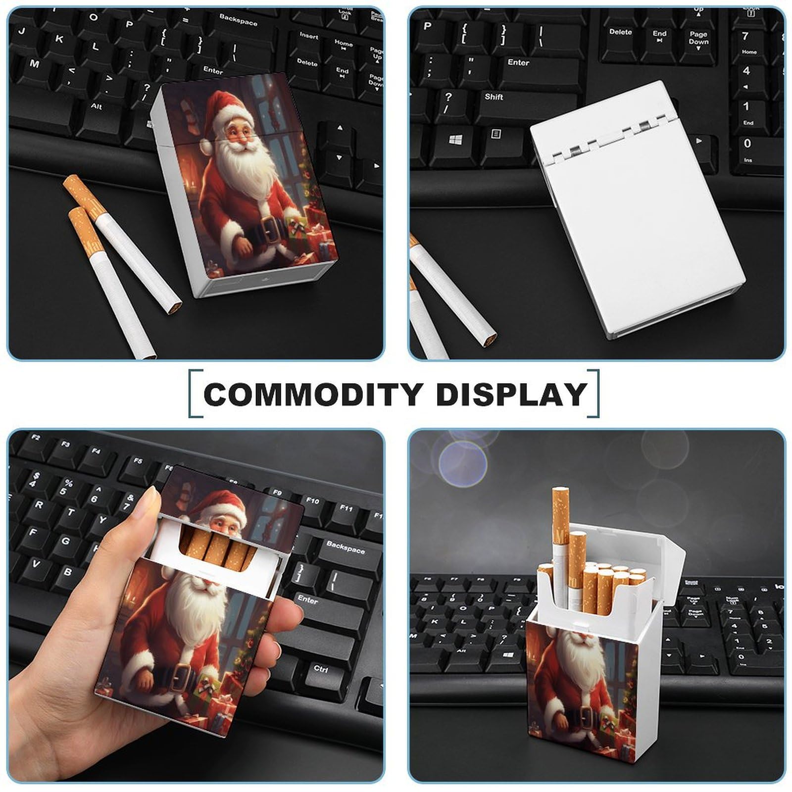 gunmetal cigarette case Visol Venus Stainless Steel Double Sided Twenty Cigarette Pocket Case