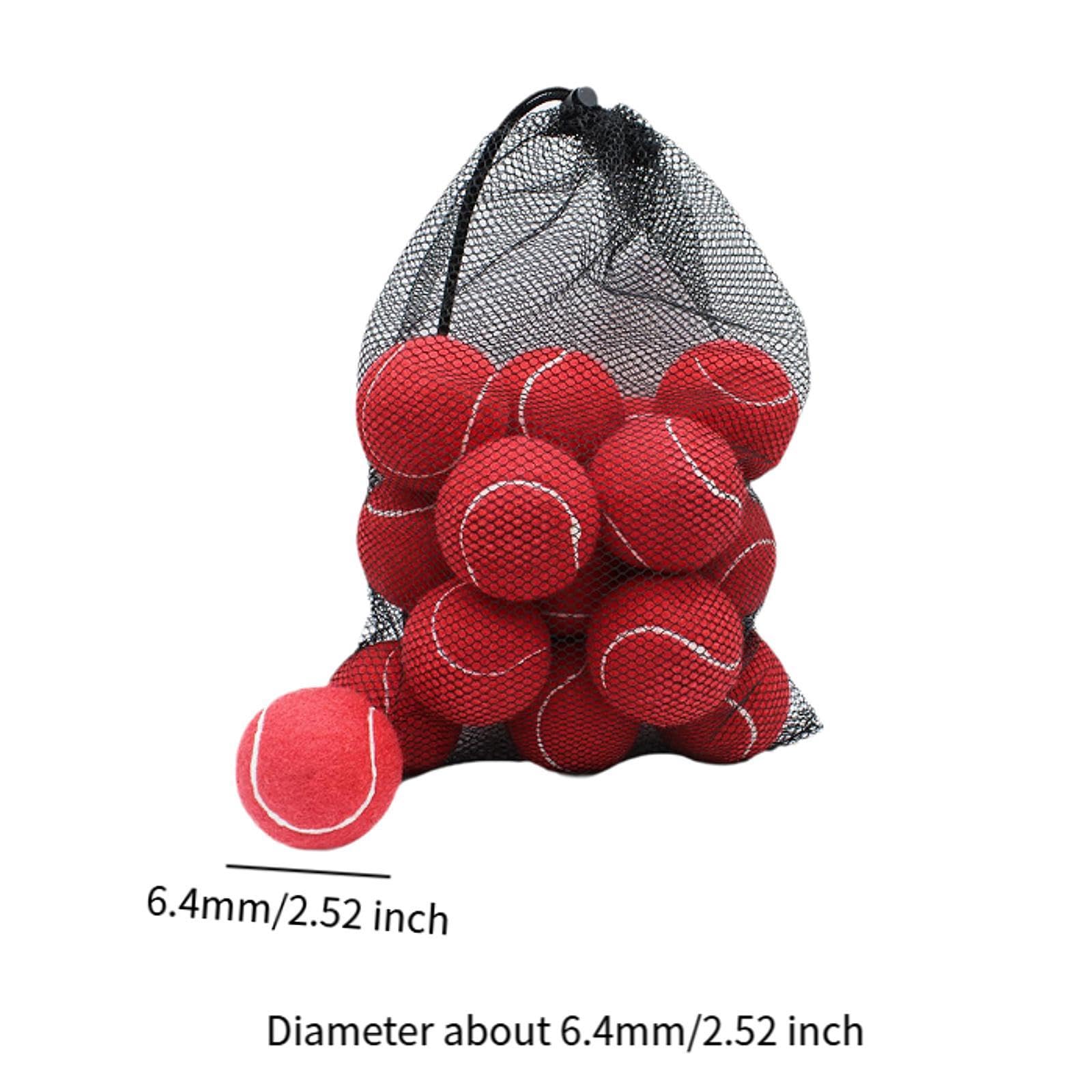 18 Stück Tennisbälle Übungsbälle Trainingsbälle Ballsportbälle Elastisch Aus Kautschukfilz für Mannschaftstraining Hundespiel Beschäftigung Outdoor FA