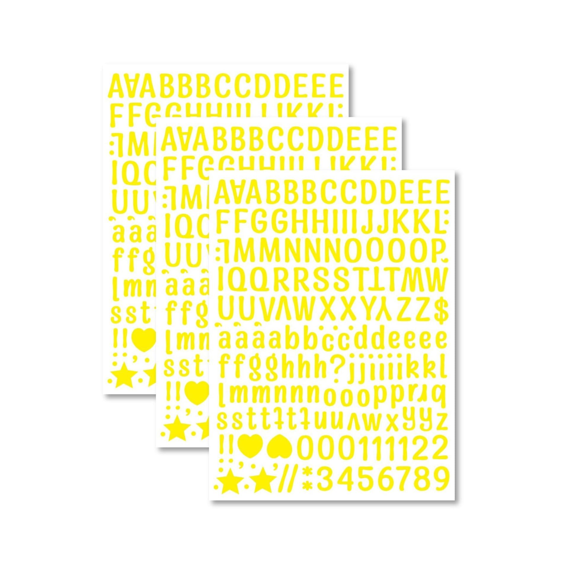 Sparkly Gold Letter Stickers - 6 Sheets Self-Adhesive Decorative Numbers for DIY Crafts and Party Decor(Color1)