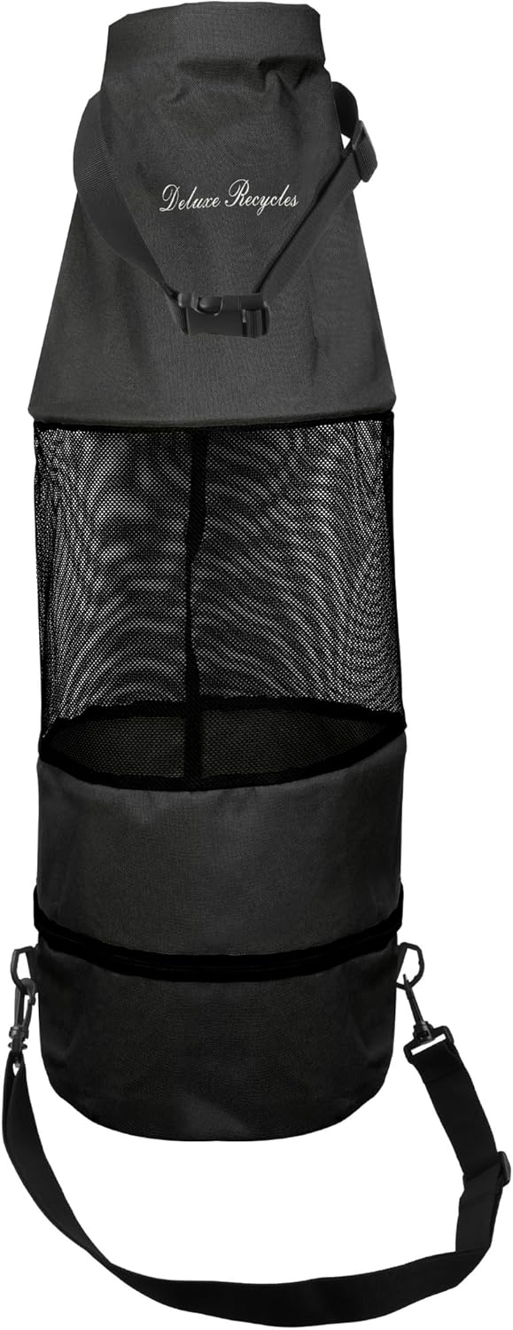 Boat Trash Bag - Heavy-Duty 600D Mesh Oxford Fabric with Bottom Zipper and Top Rubber Closure - Leakproof and Washable for Boats, Kayaks, Campers, RVs, and More
