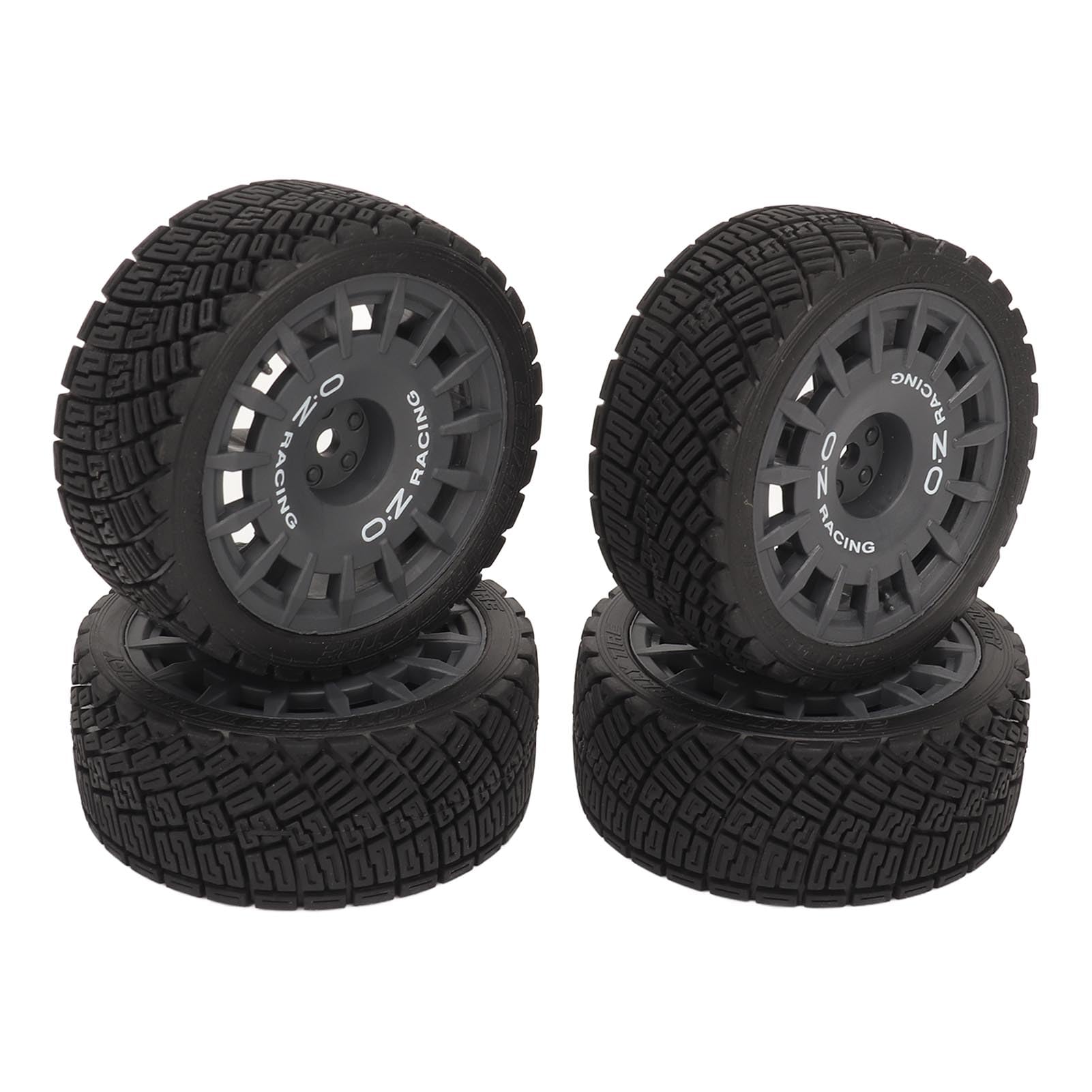 4 pièces roues en caoutchouc de pneu de voiture RC, pneus de route 1/10 RC pour TT01 TT02 XV01 XV02 HSP 94123 94122, pneus de dérive à amorti fort à haute résistance à l'usure (Noire)