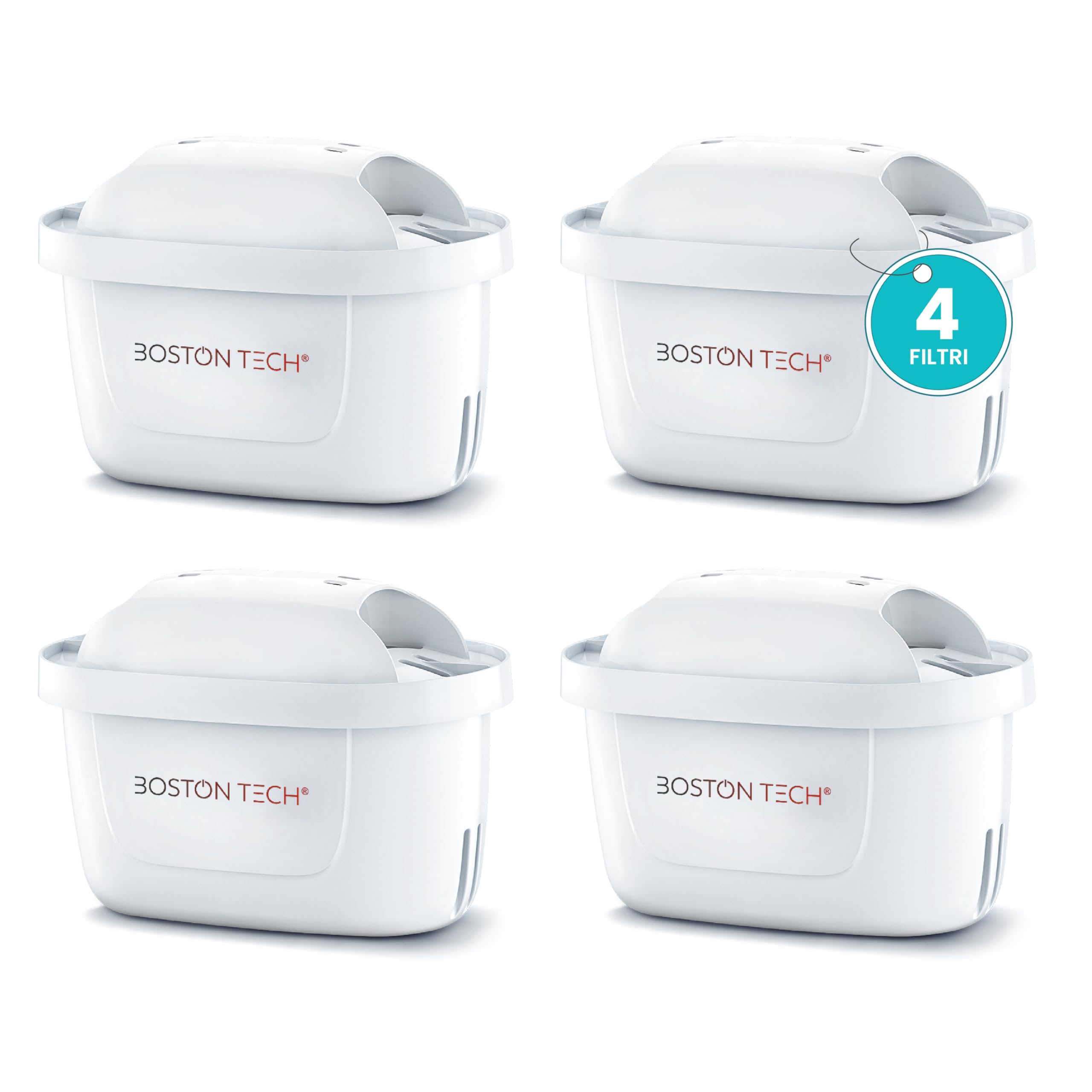 4 Filtri per Acqua HydroPure® | Compatibili con Caraffe Brita, Maxtra, Maxtra+ Plus, Marella, PerfectFit, Basics | Rimuovono: PFAS, PFOA, PFOS, Cloro, Calcare e Metalli | Certificato TÜV SÜD