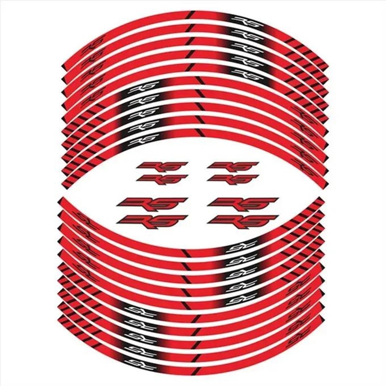 Piwine Style 4 Stickers Motorcycle Accessories Wheel Stickers Reflective Decals Rims For Aprilia Rs Rs125(Style 4)