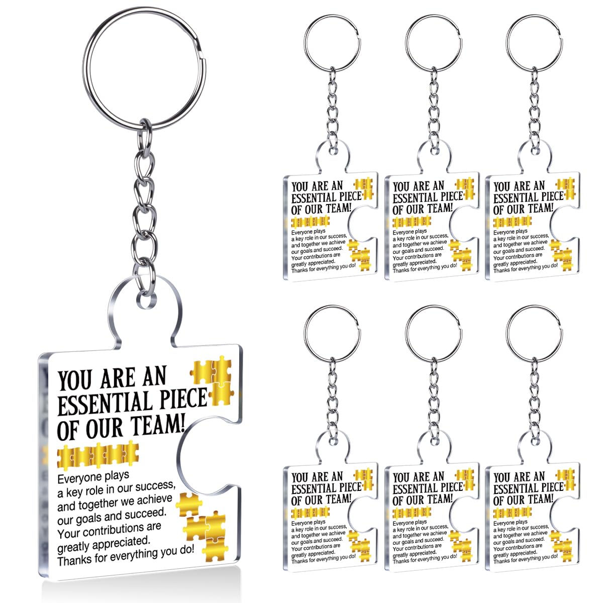 Team Appreciation Gifts Bulk Thank You Keychains for Coworkers