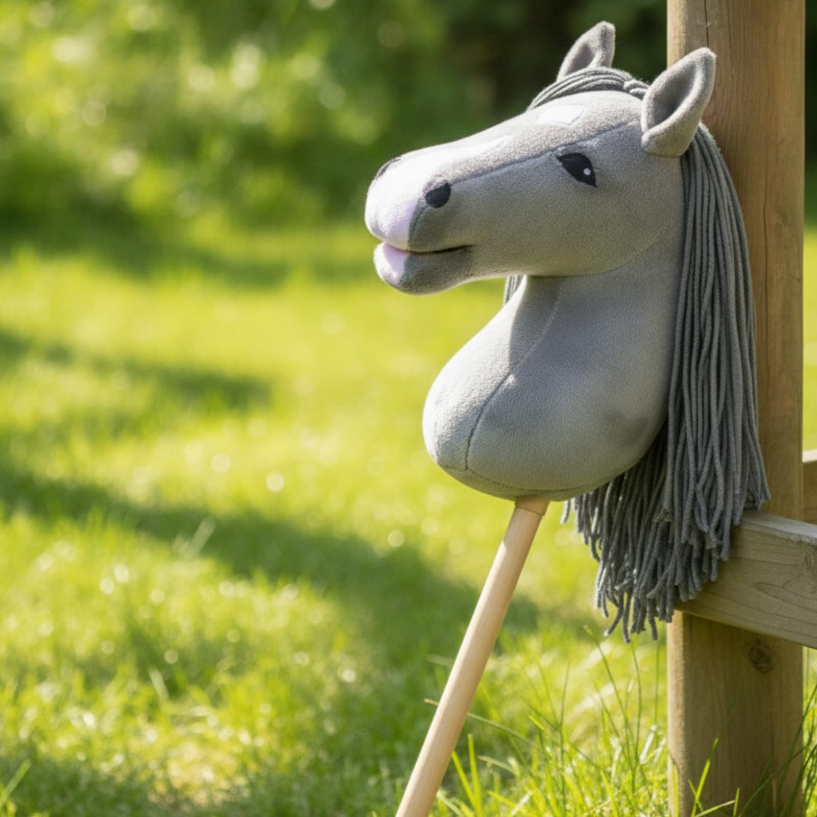 Amagogo Cavallo su Bastone Robusto Giocattolo, 68 Cm, Marrone