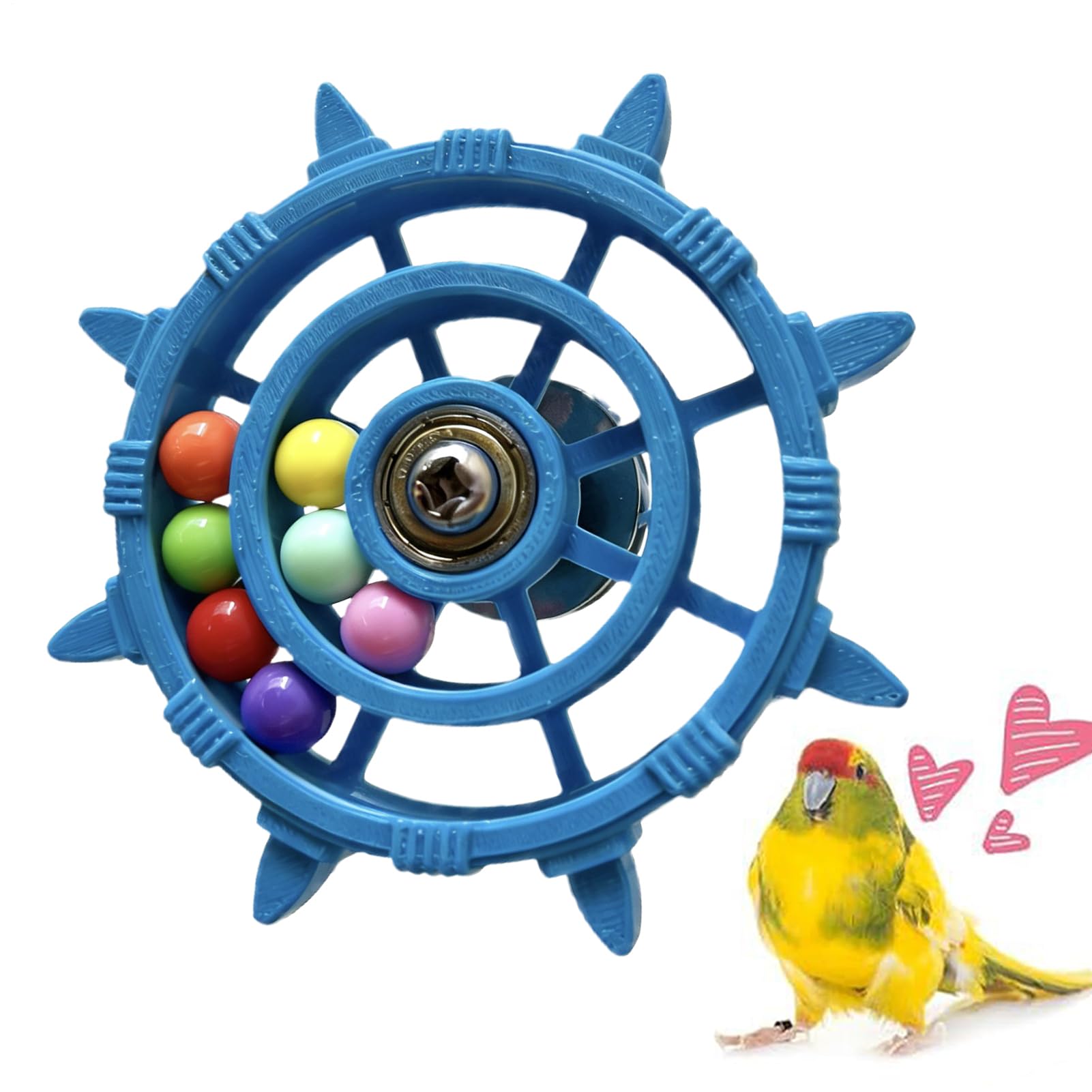 Parrot Toys | Rattle Rotating Windmill,Windmill Toy Bird Cage Accessories | for Lovebird Conure Macaw Myna Pigeon Sparrow Canary Indoor Outdoor Home Cage