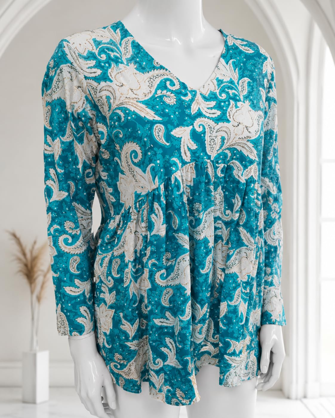New Printed White Short Kurti and Top for Womans (in, Alpha, L, White Topper) 4