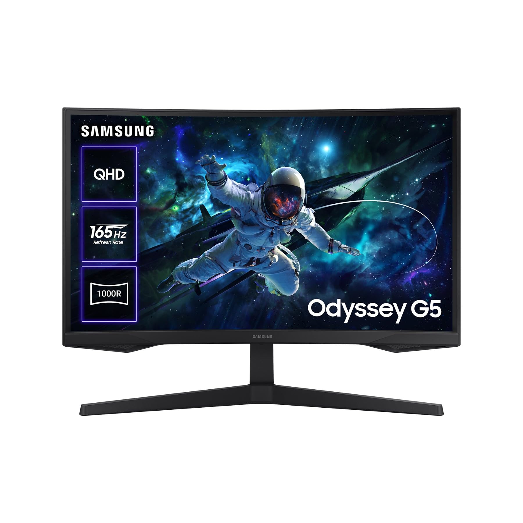 Samsung LS27CG552EUXEN - Monitor Curvo Gaming 27'' WQHD, 2560x1440, 16:9, 2500:1, 1000R, 165 Hz, 1 ms, 300 CD/m², HDMI, AMD FreeSync, Negro