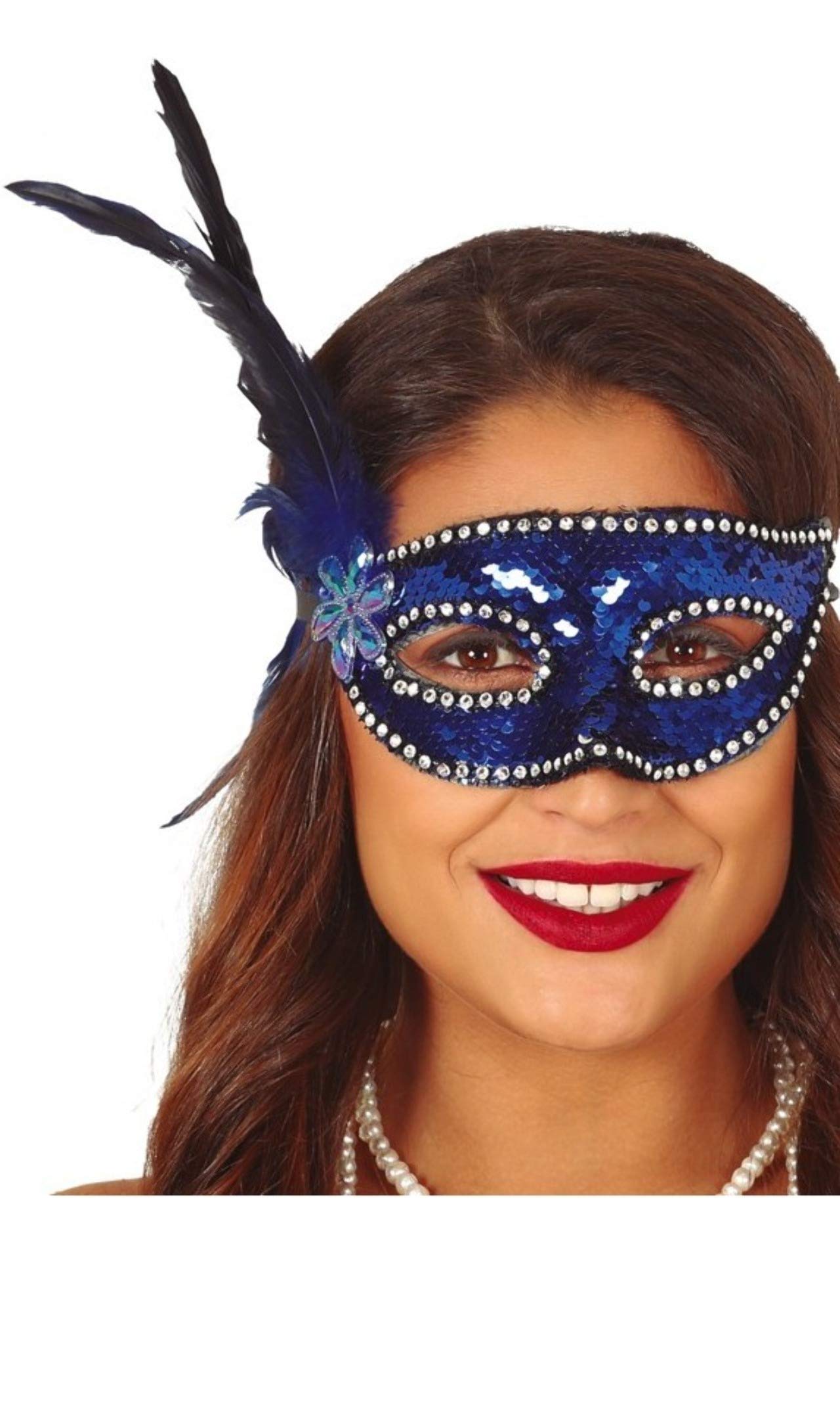 Fiestas Guirca, S.L. Blue Sequins Venetian Mask