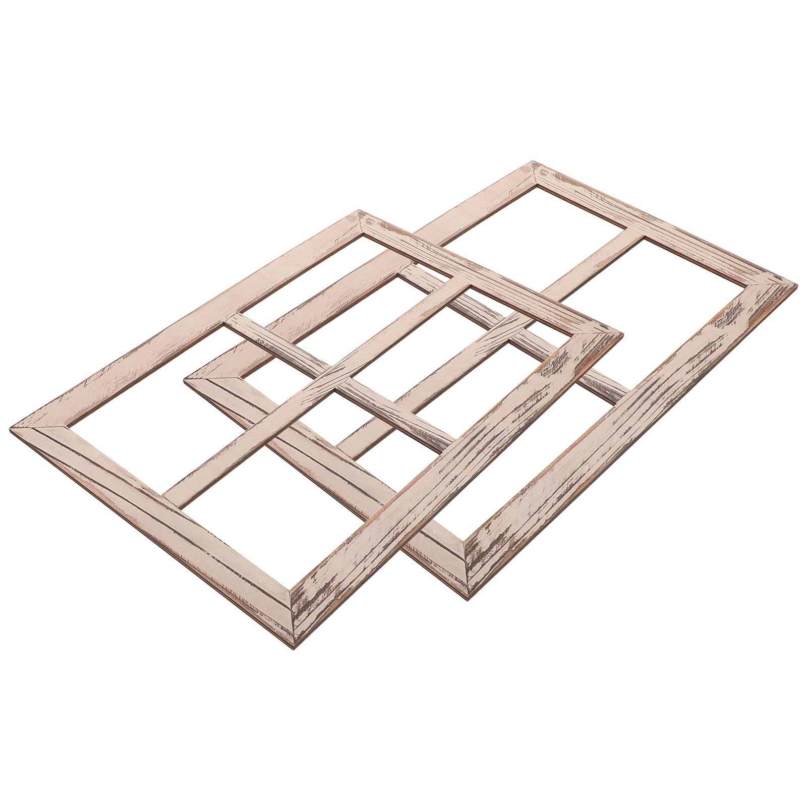 Panel de ventana falso de madera HEMOTON, decoración de pared campestre para cocina rústica