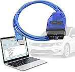 VAG KKL 409.1 Cable with FTDI FT232RL Chip for VW,Audi,Seat,Volkswagen and Skoda Vehicles from 1996-2009,Car ECU Scan Tool OBD2 to USB Cable for VAG-COM Windows XP Diagnostic Software