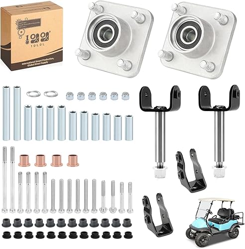 10L0L Kit de reconstrucción de carrito de golf delantero y trasero para Club Car Precedent 2004-Up, conjunto de cubo de rueda delantera precedente y