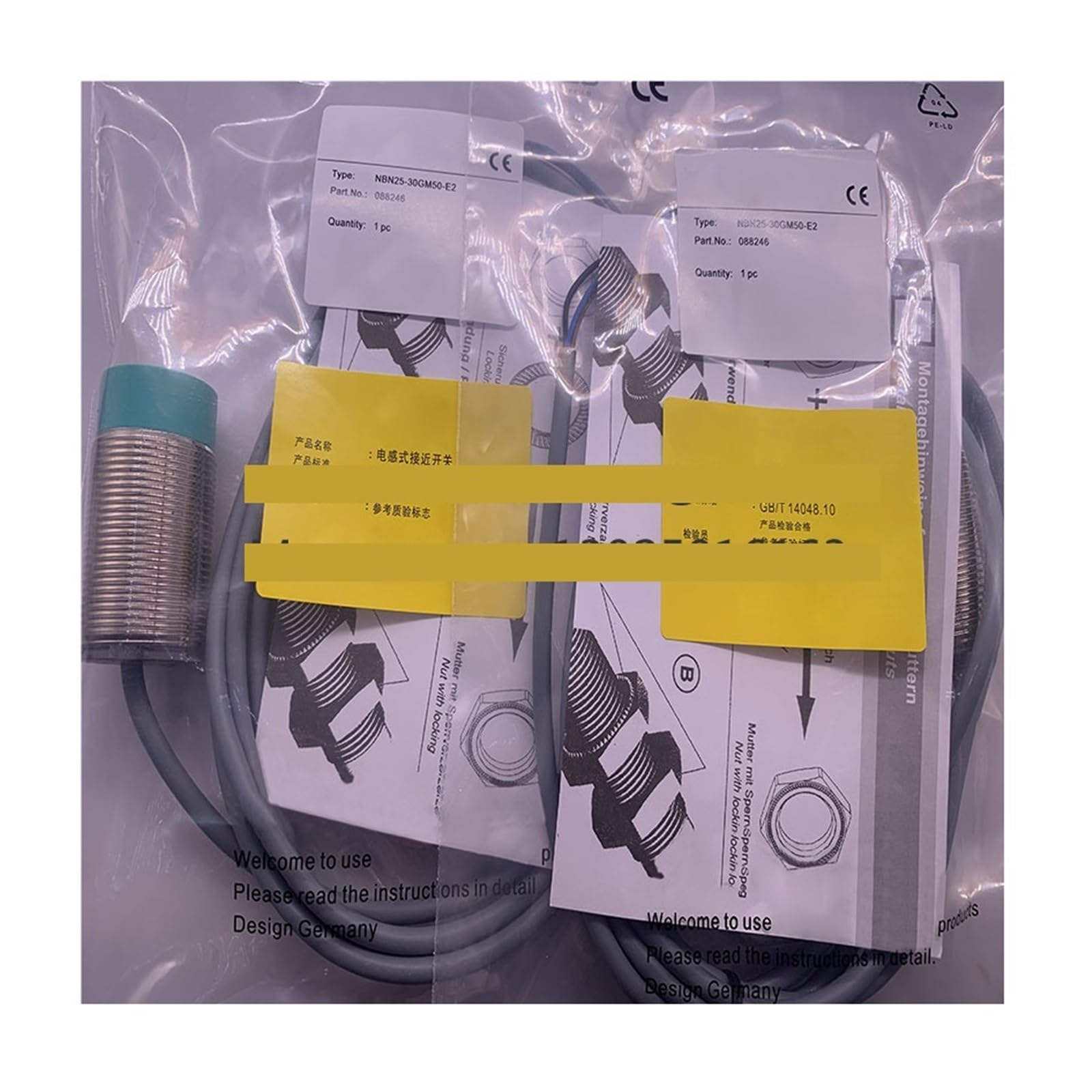 Capteur NBN25-30GM50-E0 détection inductive précise 25mm sortie NPN NO