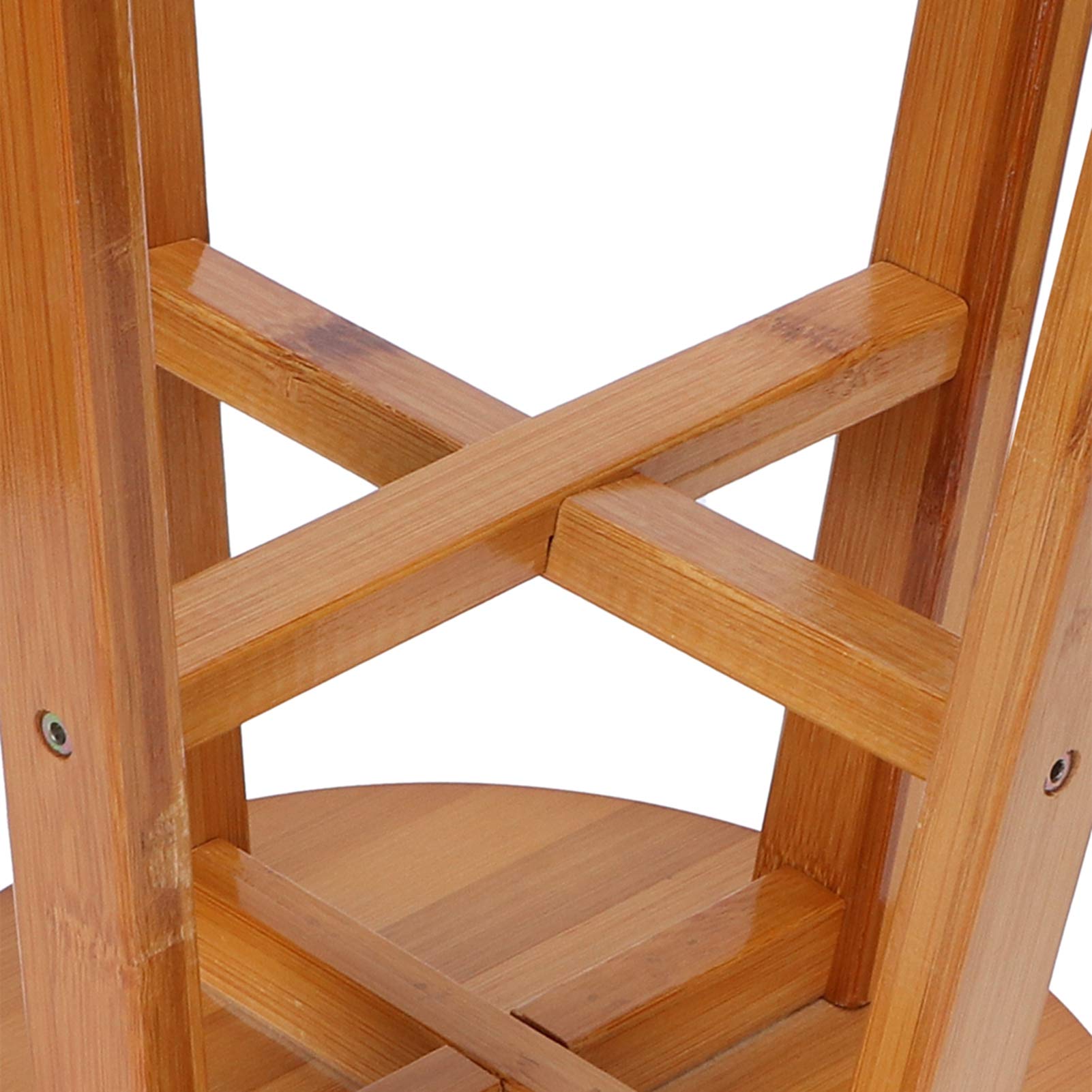 Escabeau En Bambou, Tabouret Portable En Bois Pour Enfants Et Adultses, Petit Tabouret En Bois Multifonctionnel Tabouret Court Pour Salle De Bains, Cuisine, Chambre(M-Stołek okrągły)