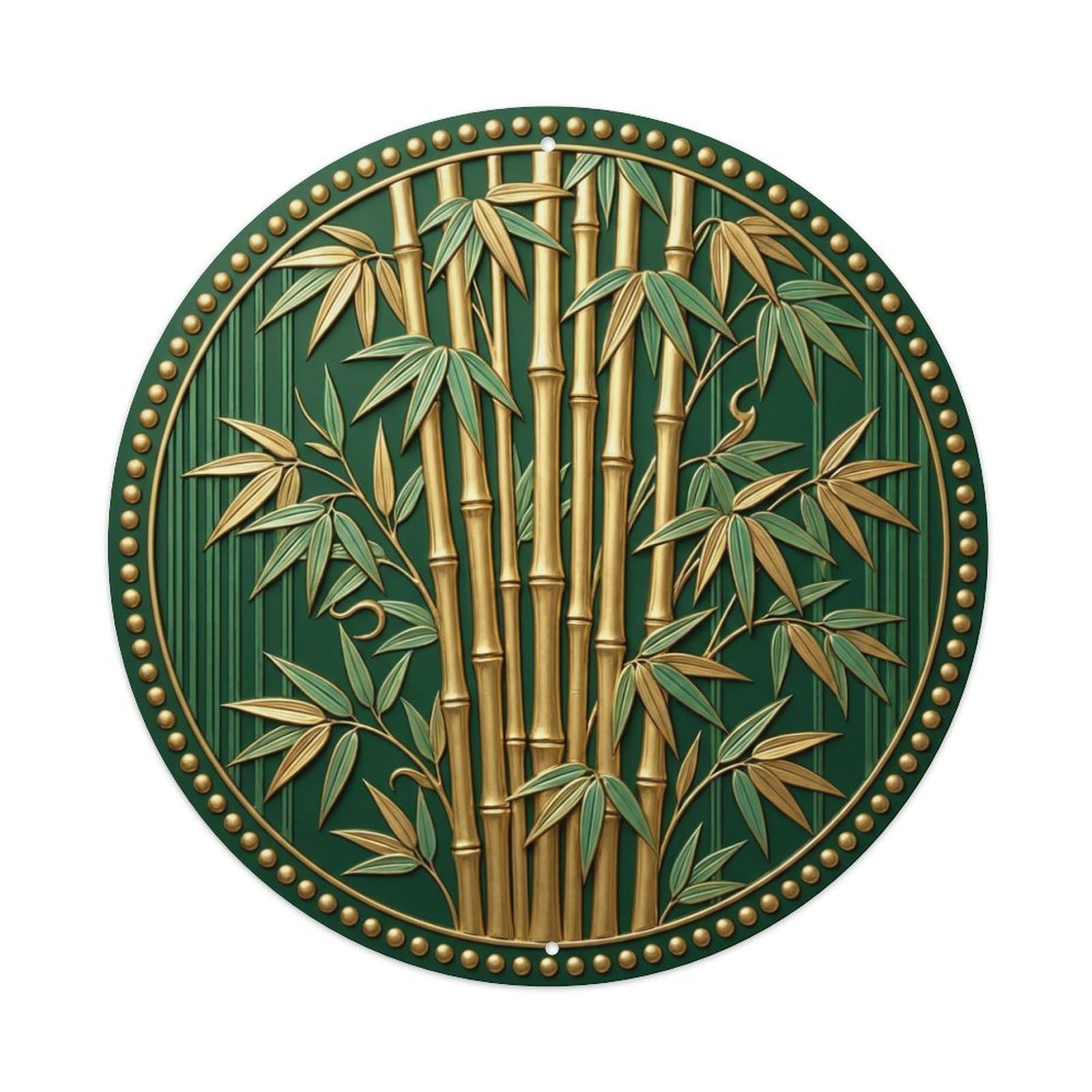 Fyrn Style Metal Tin Sign Vintage Namaste Bamboo Strength Flower Zen Yoga