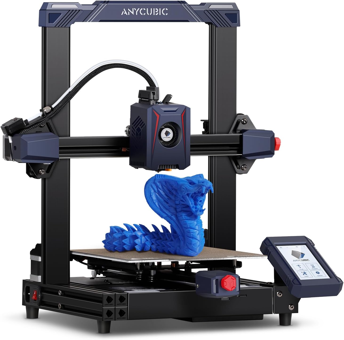 Anycubic Kobra 2 FDM 3D Printer, LeviQ 2.0 Auto-Leveling,Up 300mm/s Print Speed with Dual-Geared Extrusion Structure and Upgraded Cooling System,220 * 220 * 250mm