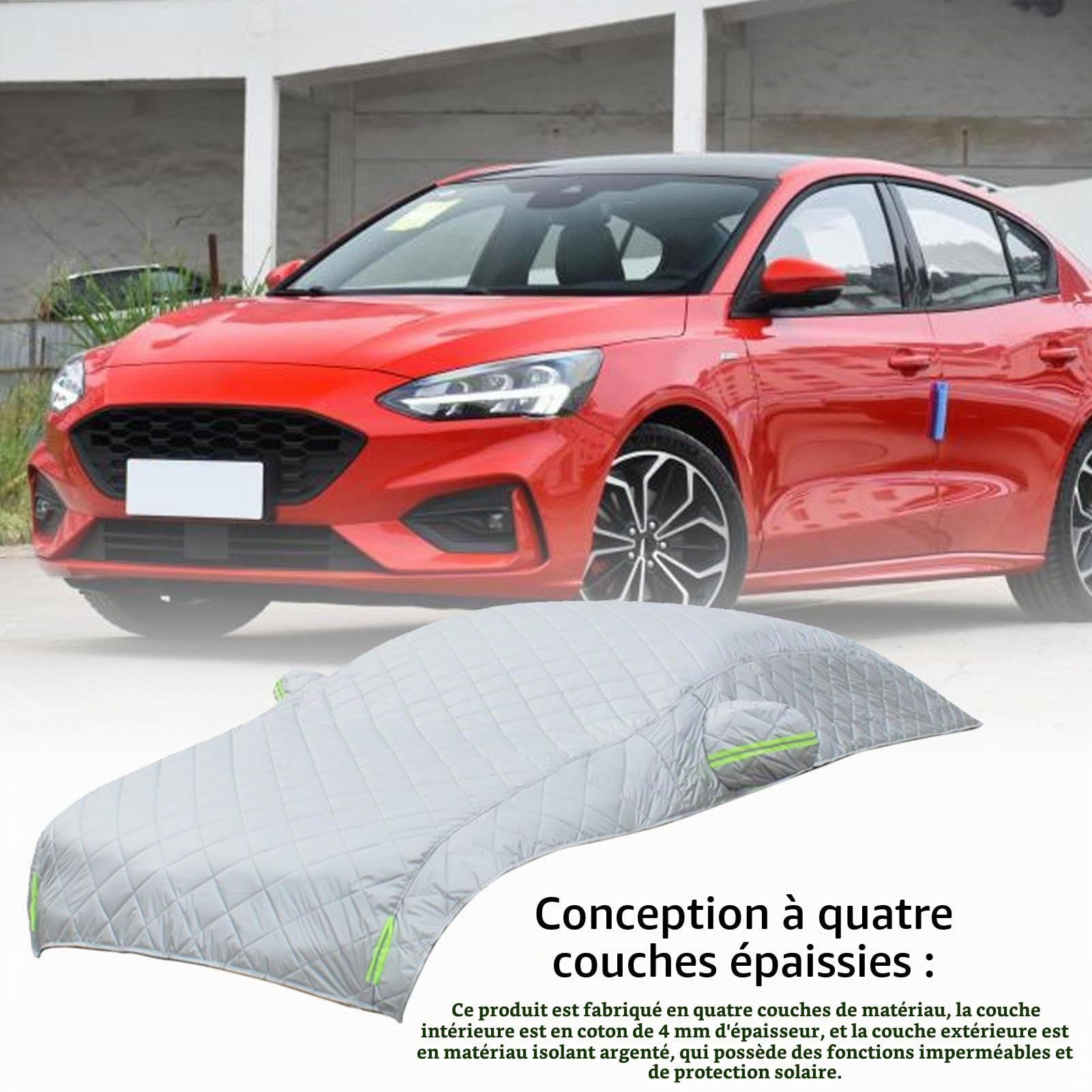 Housse de Voiture Anti-grêle - Protection Contre la grêle pour Voiture - Housse de Voiture Contre Les dommages causés par la grêle - Couverture Contre la grêle pour Voitures