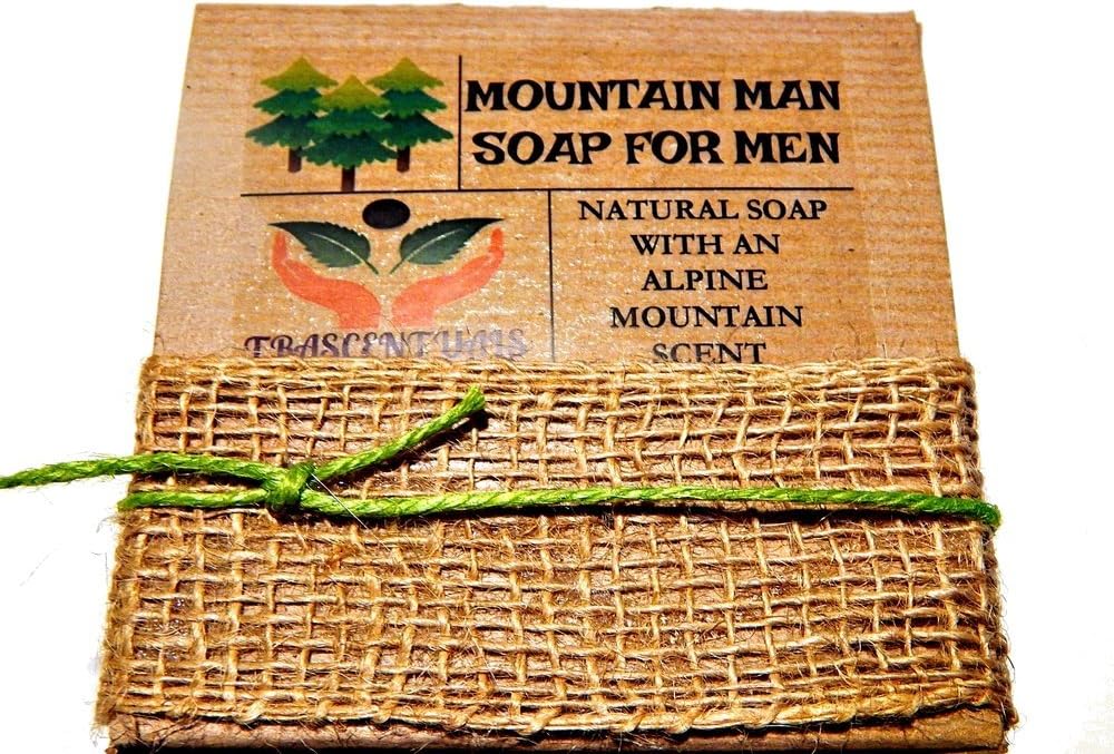 Mountain Man Soap For Men Comes In Gift Box Handmade With Natural Ingredients Like Coconut Oil