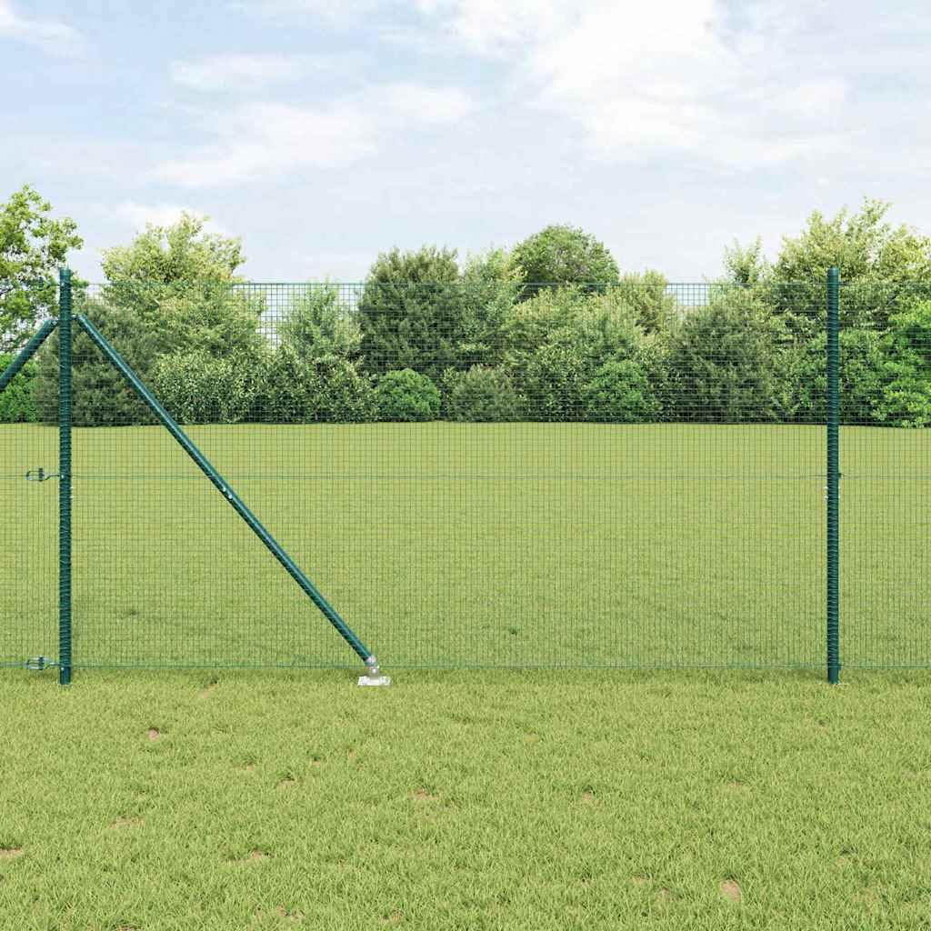 vidaXL Recinzione in rete saldata con punte 10 x 1,4 m Verde Rete