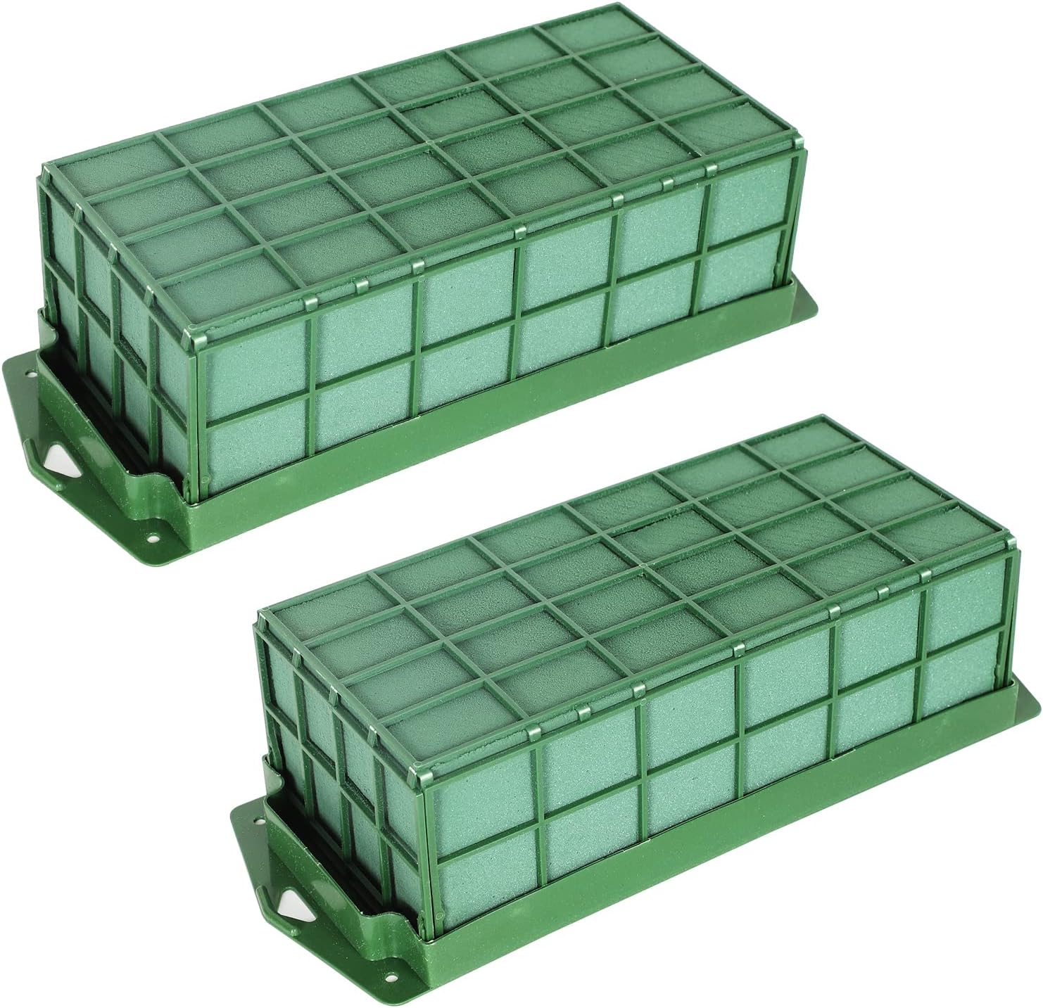 Jaula de espuma floral para flores frescas y artificiales, 2 bloques de espuma florales húmedos y secos para bodas, cumpleaños y decoraciones de