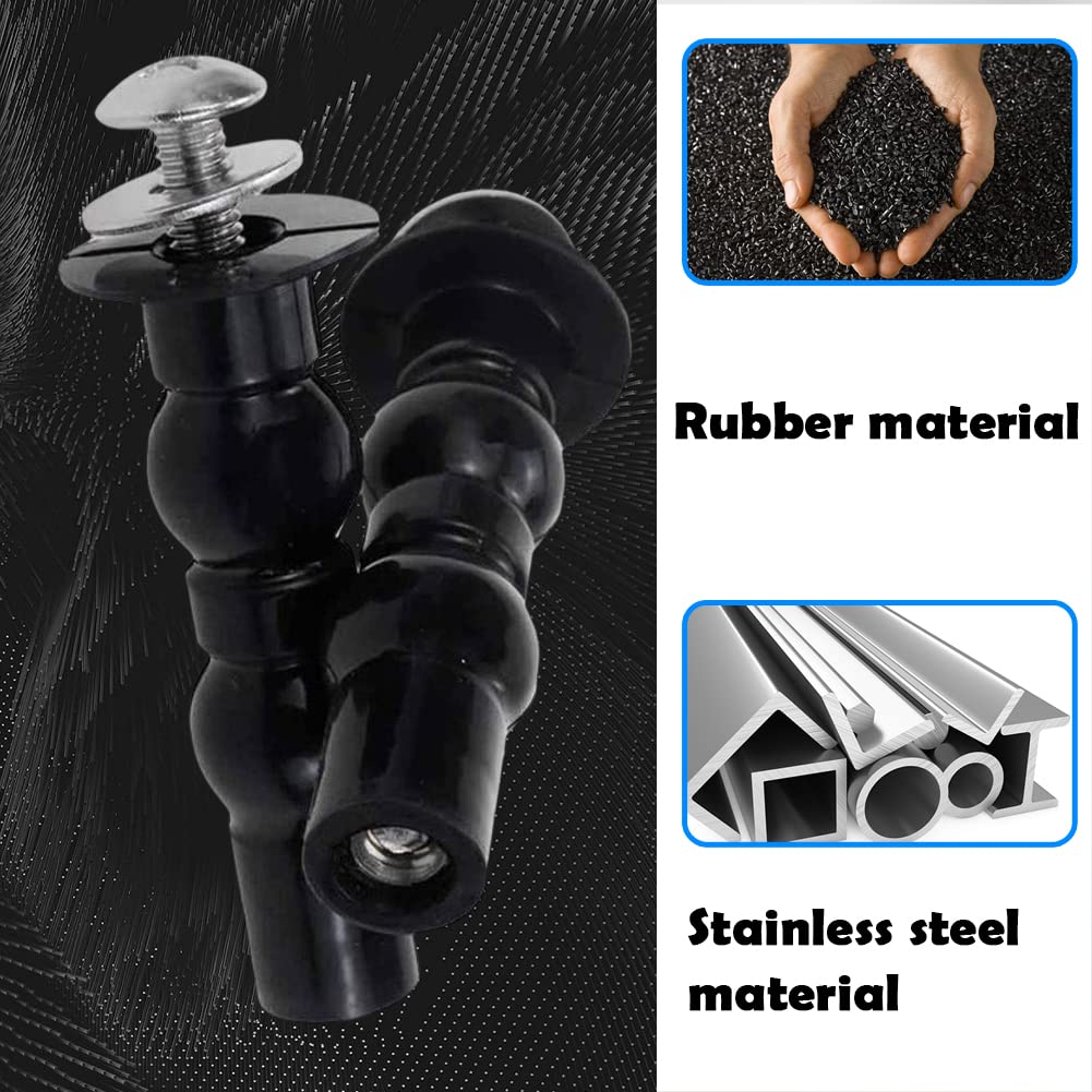Toilet Seat Hinges Screws, 2 Pcs Expanding Rubber Bolt Top Nuts Set for Top Mount Toilet Seat Tightening Kit Replacement - Image 3
