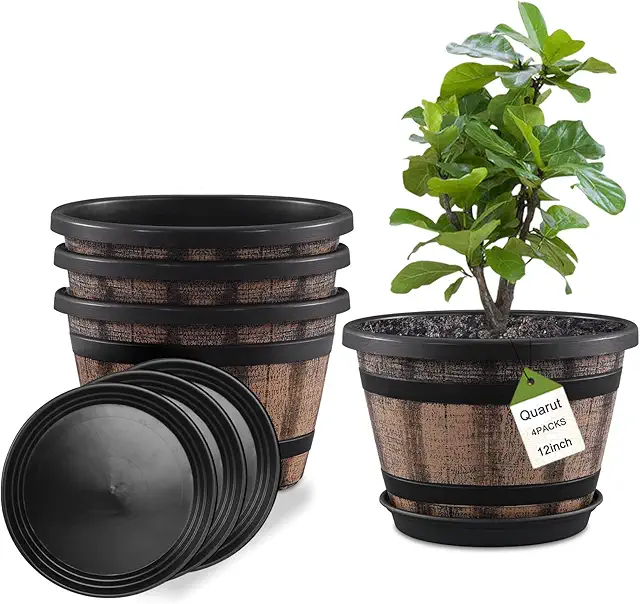 Large outdoor planter pots set garden